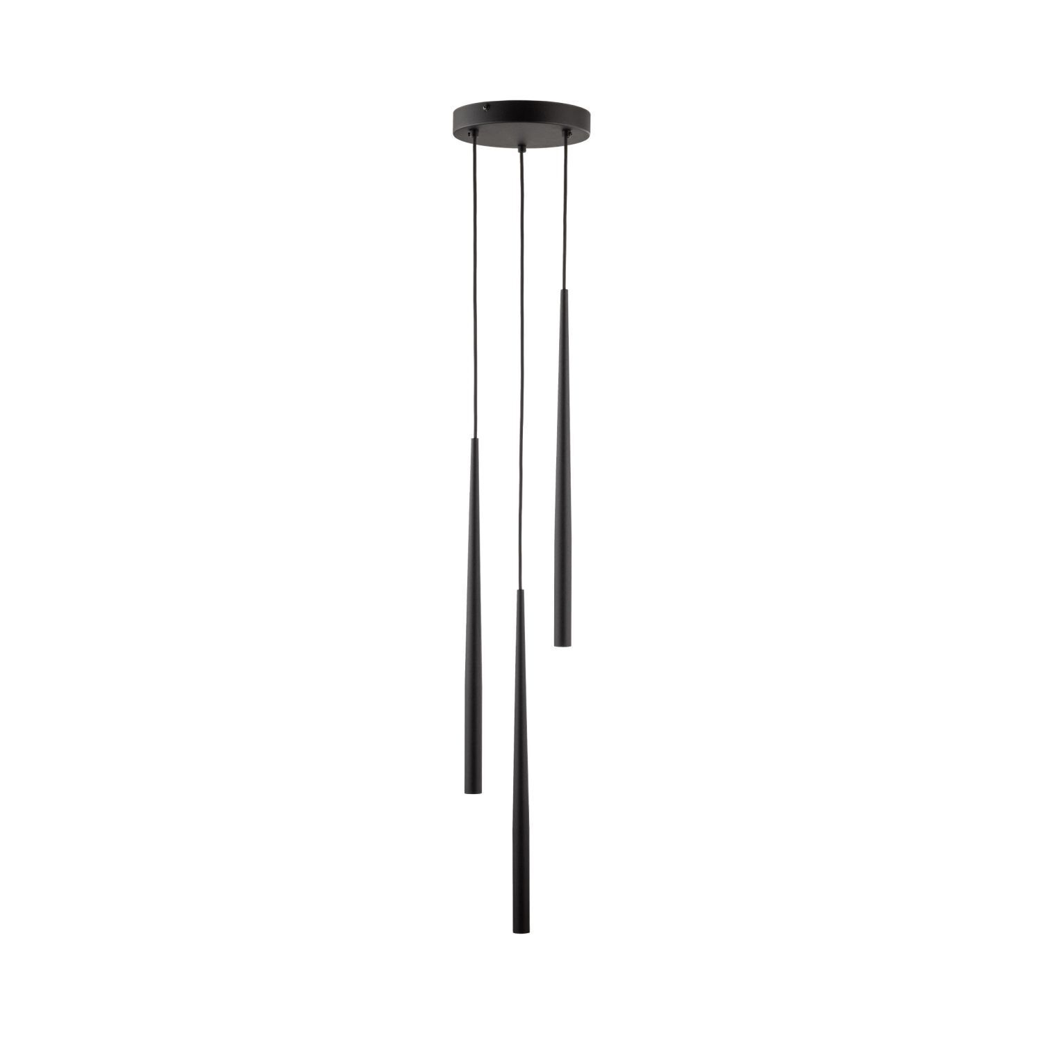 Pendelleuchte Schwarz Ø 20 cm verstellbar G9 3-flammig Pendelleuchte Schwarz Ø 20 cm verstellbar G9 3-flammig
