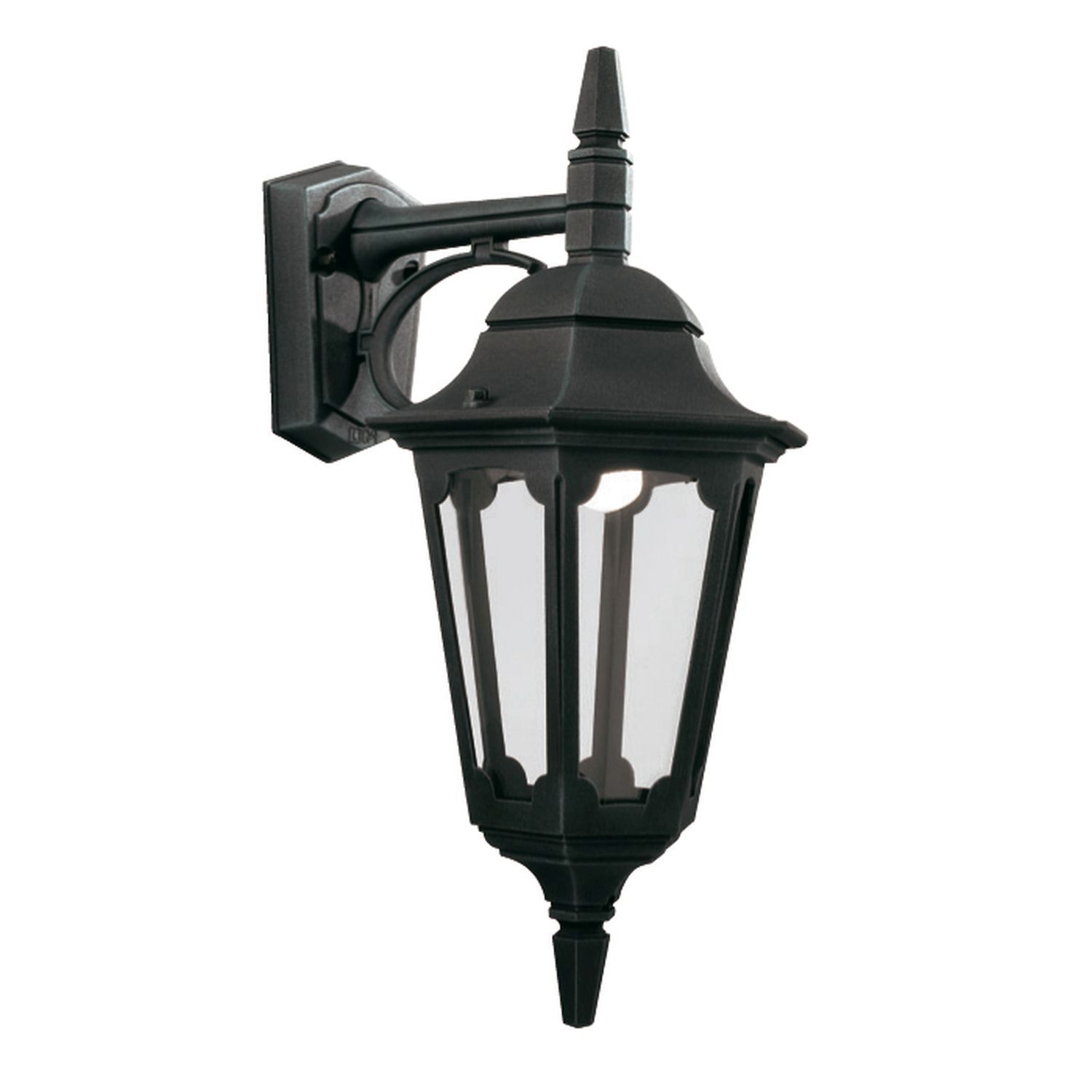 Schwarze Wandlampe Aluminium IP43 Rustikal stilvoll