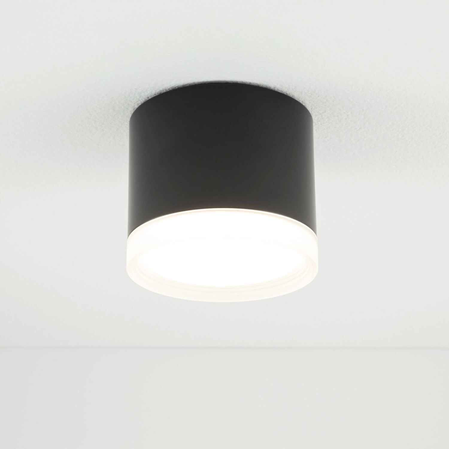Kleiner Deckenspot Schwarz GX53 Ø 8,5 cm Aluminium Modern