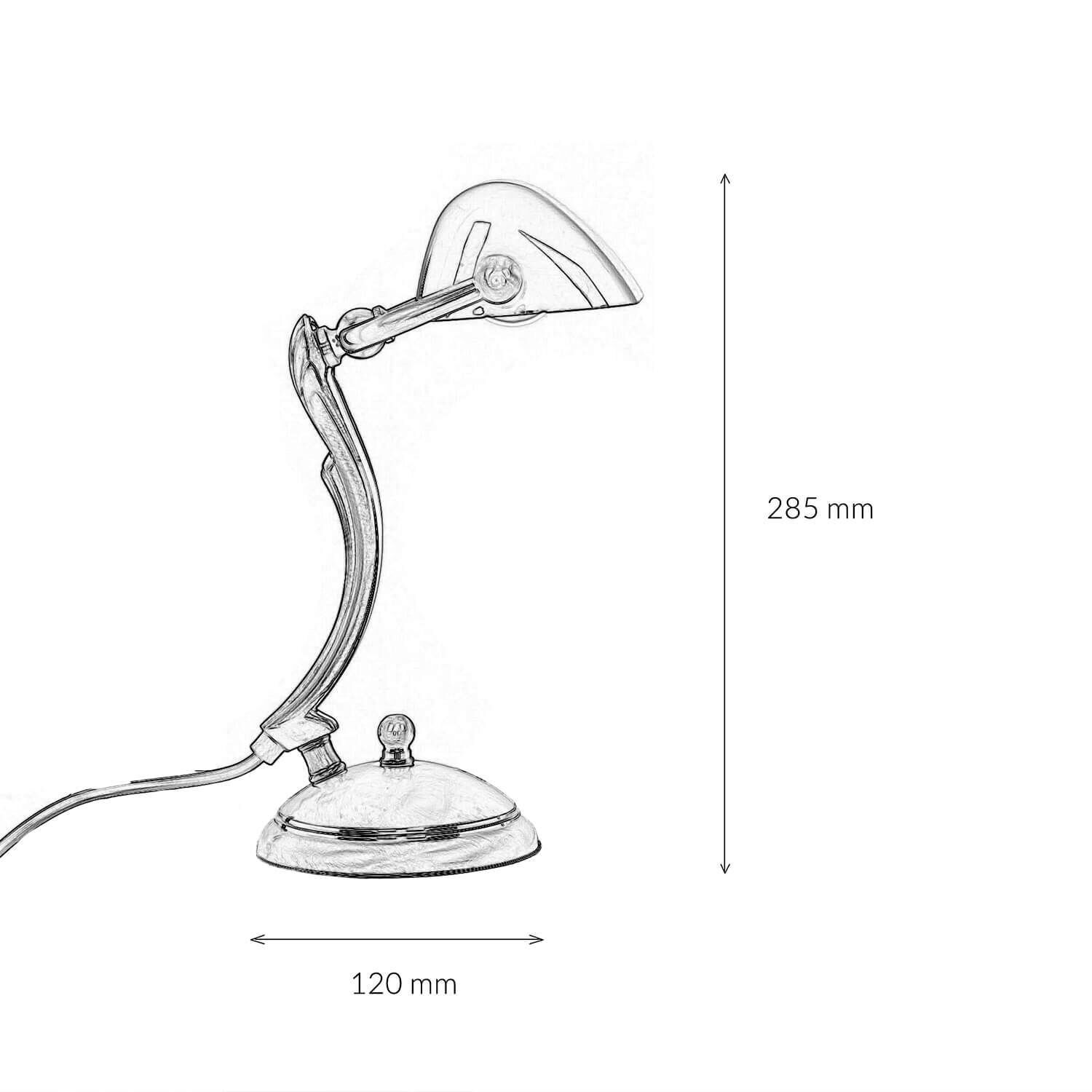 Premium Bankerleuchte aus Messing Lampe, Tischlampe, Lampenschirm