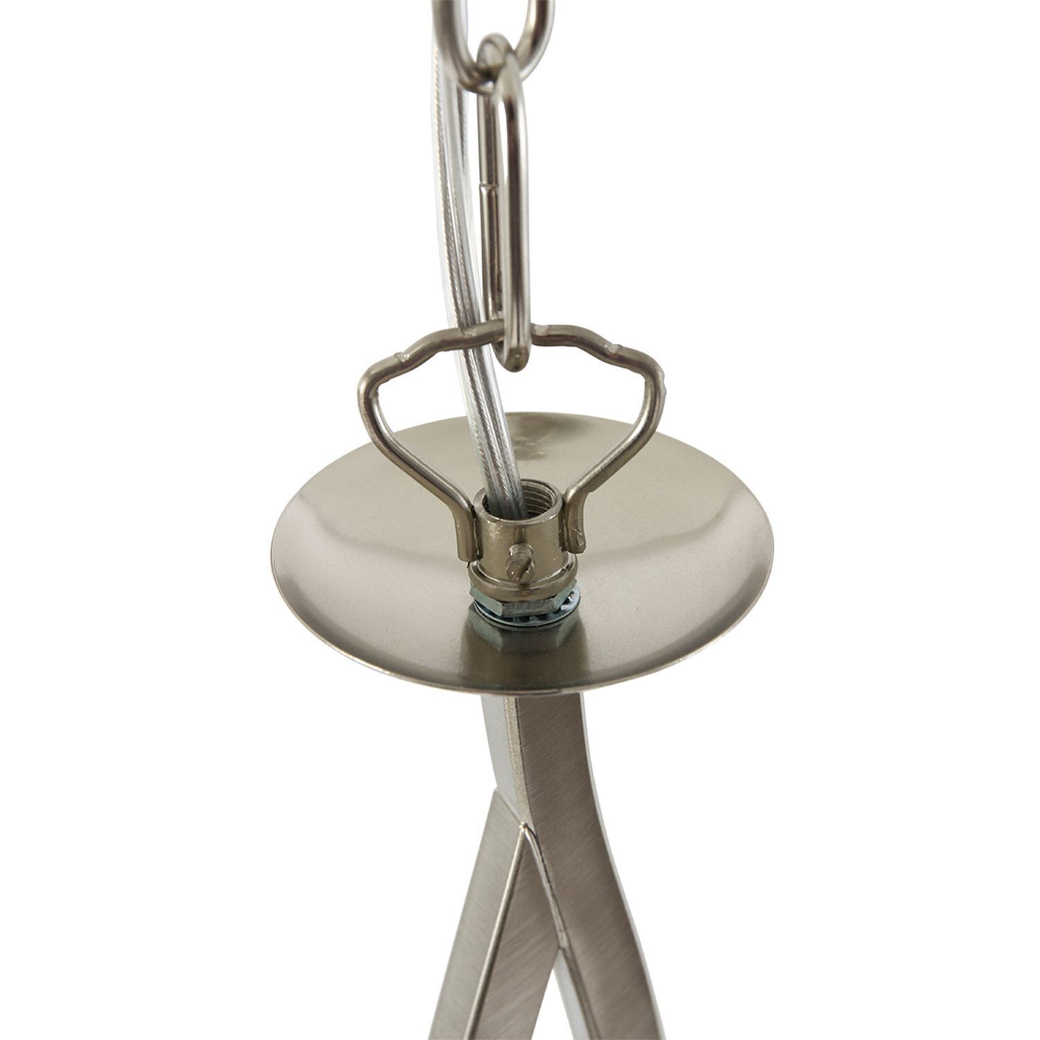Runde Hängelampe Glas Metall Ø45 cm E27 gemütlich