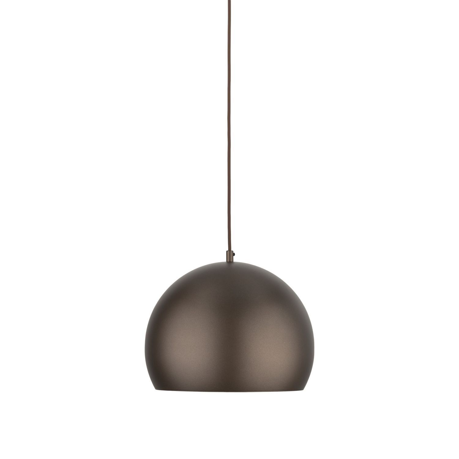 Runde Hängelampe Metall Ø 27 cm E27 Braun Retro Design