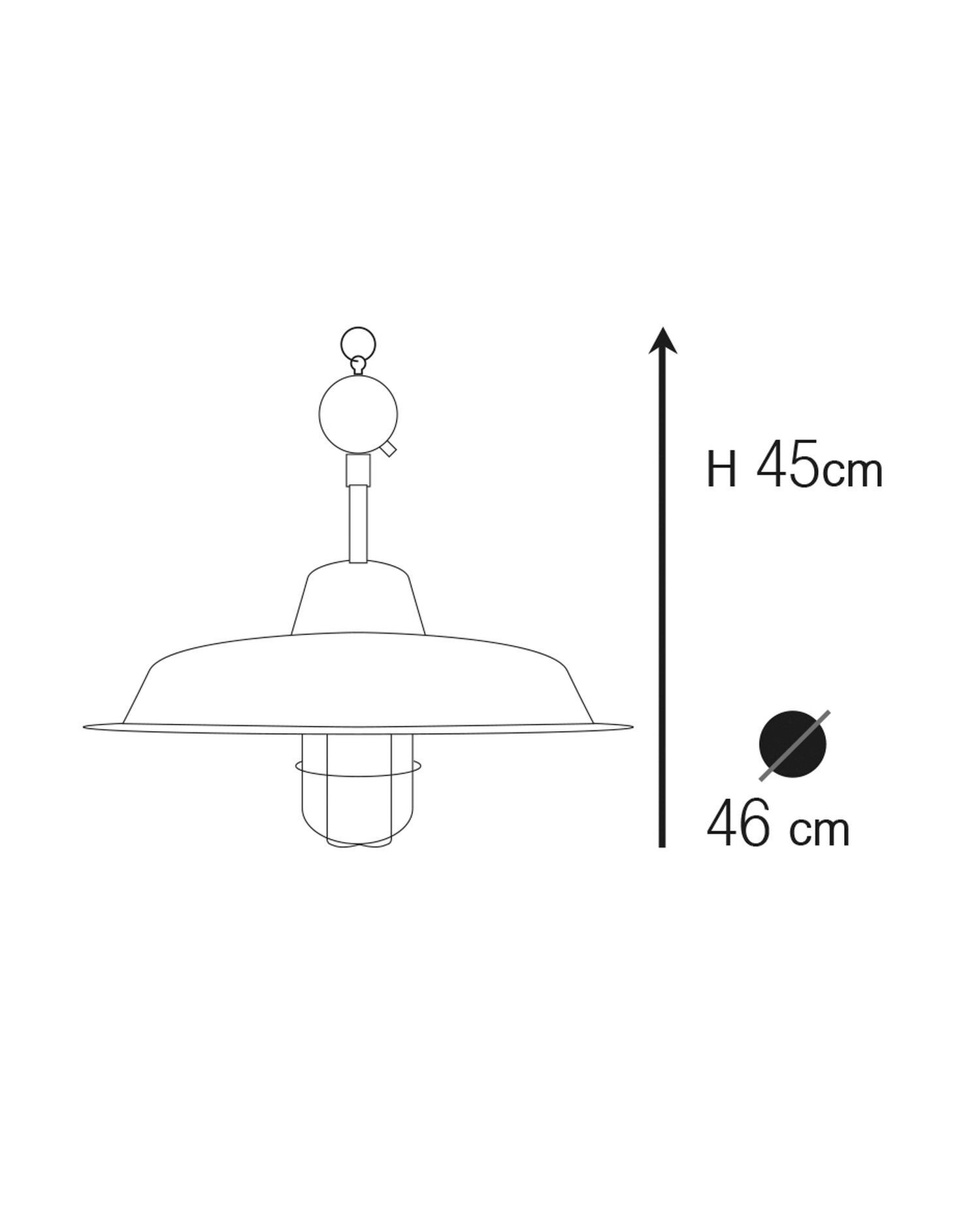 Außenlampe Messing Glas D: 46 cm IP44 in E27 rund LITOS