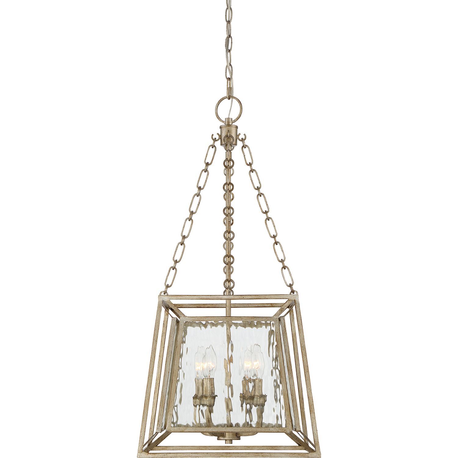 Hängelampe Metall Glas in Gold antik OLAVA Leuchter, Lampe