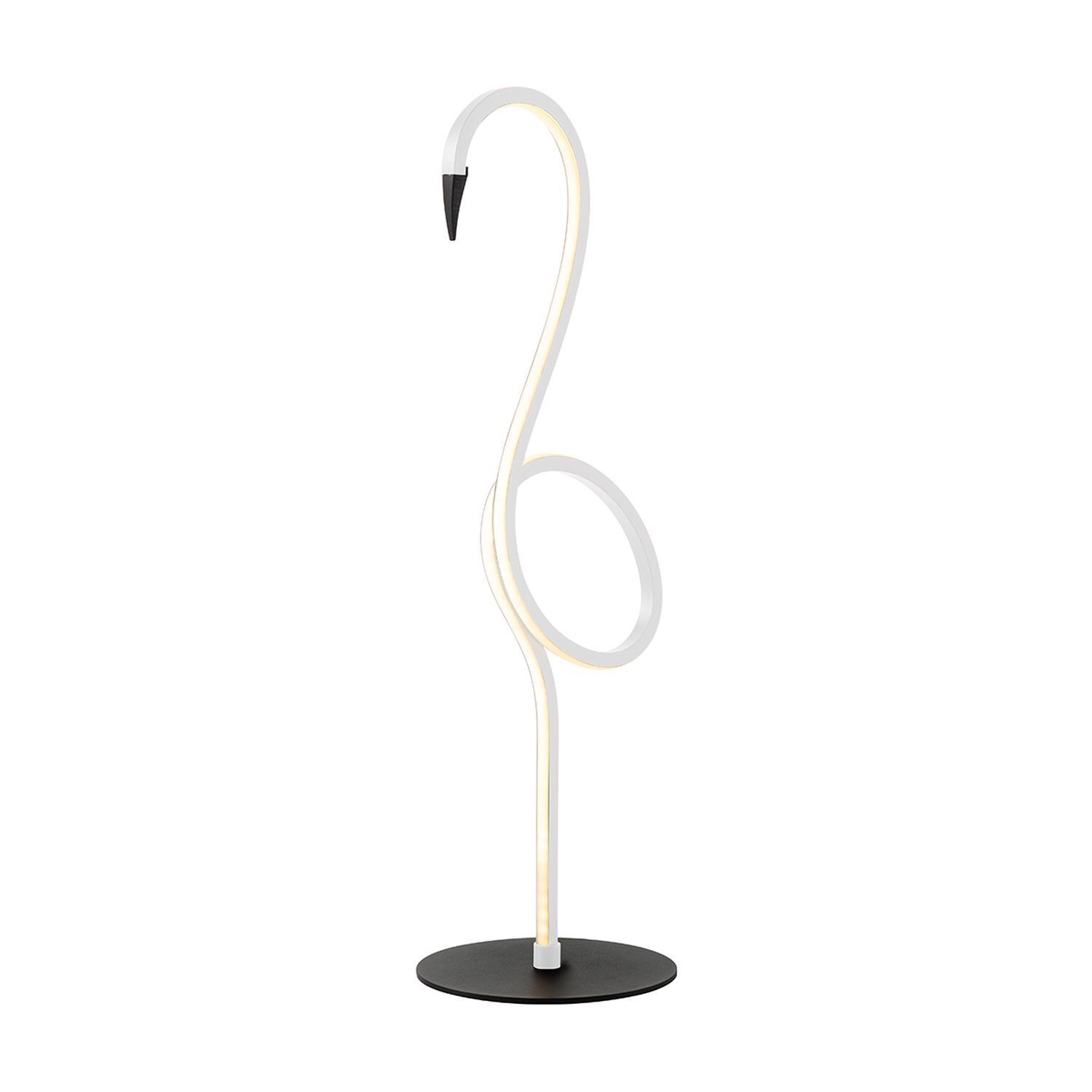 Deko Tischleuchte LED Flamingo 50 cm Weiß Metall 3000 K Lampe