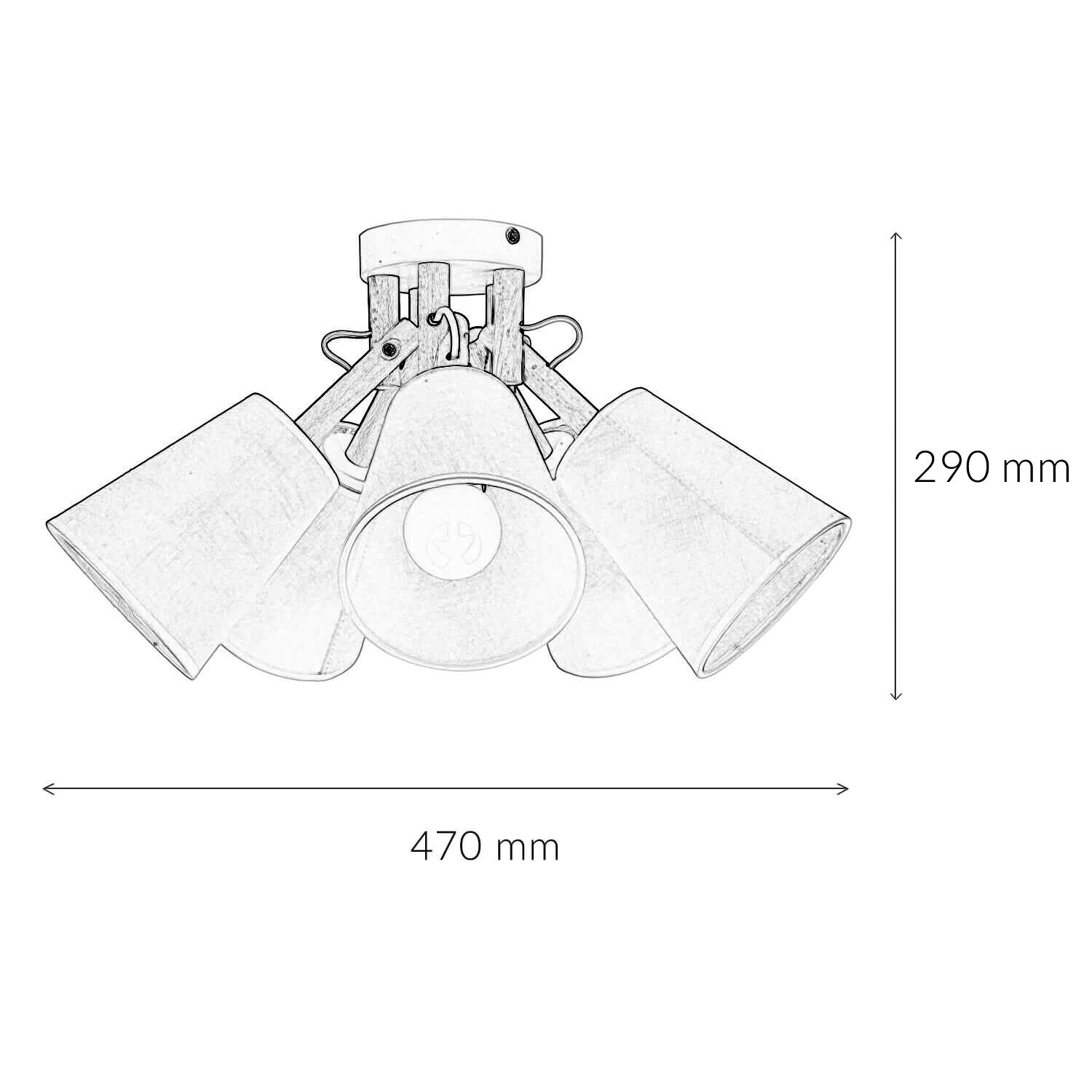 Deckenlampe VAIO Weiß 5-flmg Planierraupe, Maschine