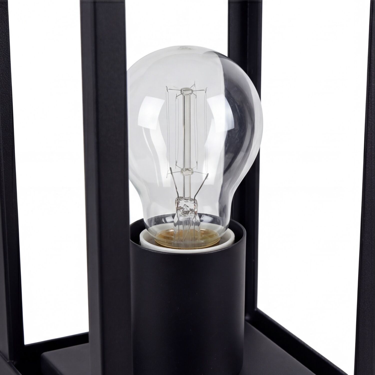 Wegeleuchte Vintage Schwarz Holz 100 cm klein IP44 E27 E27 bulb, glühbirne, Glühbirne, Lampe, Projektstruktur?