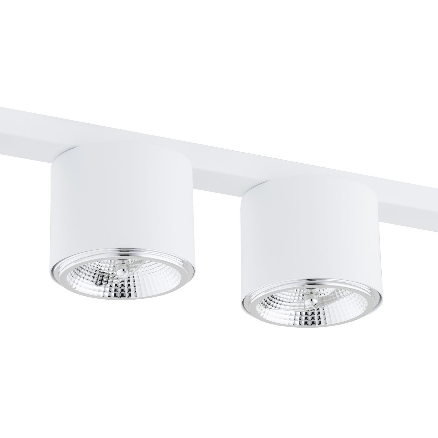 Deckenleuchte Metall 116 cm lang Weiß 5-flammig GU10 AR111 Deckenleuchte