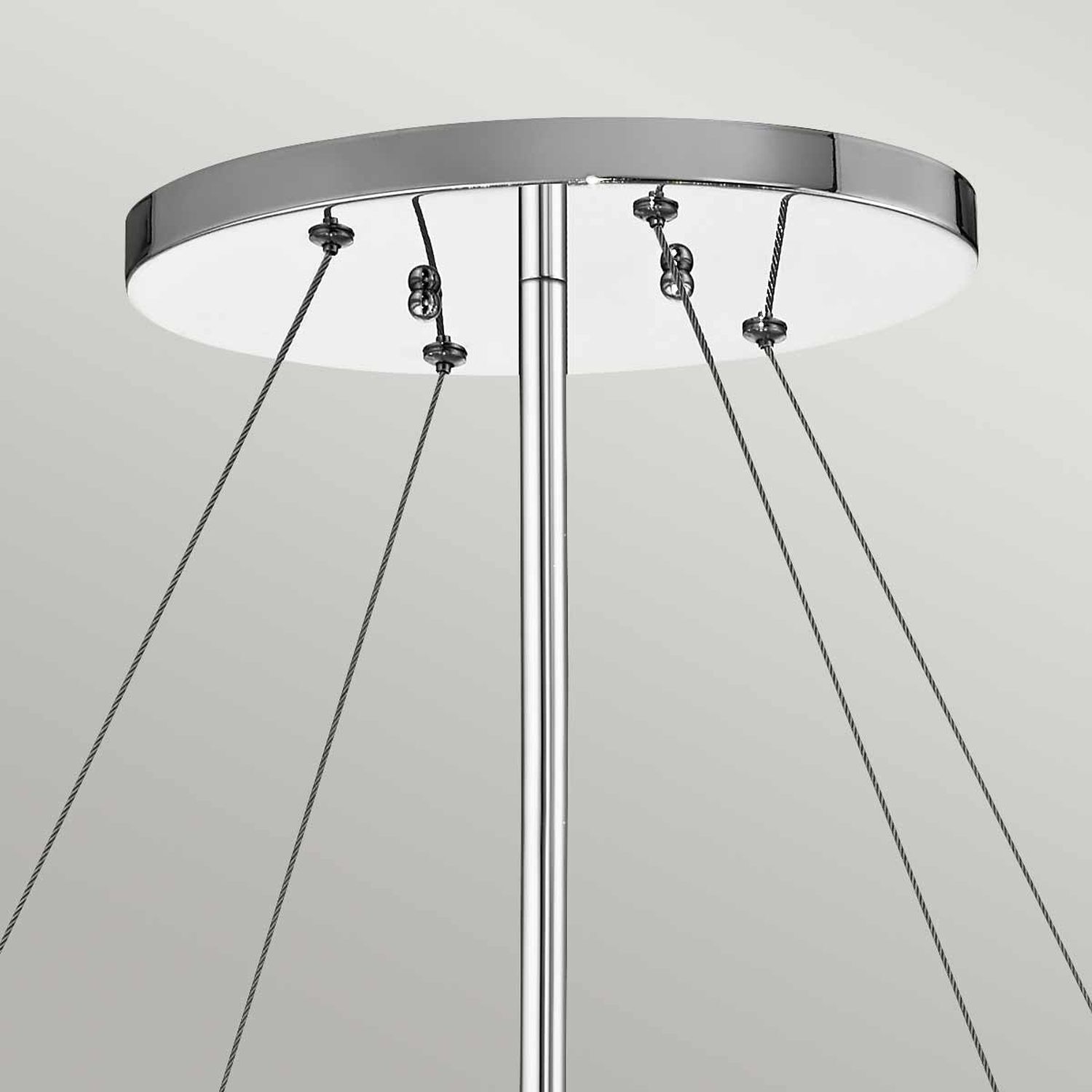 Hängeleuchte lang B: 91,6 cm Metall Glas H: max. 136,2 cm Chrom