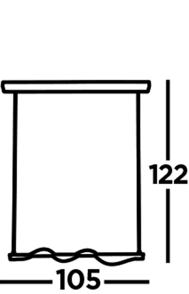 LED Pendelleuchte Schwarz matt Weiß Metall 2700 K B: 1 m