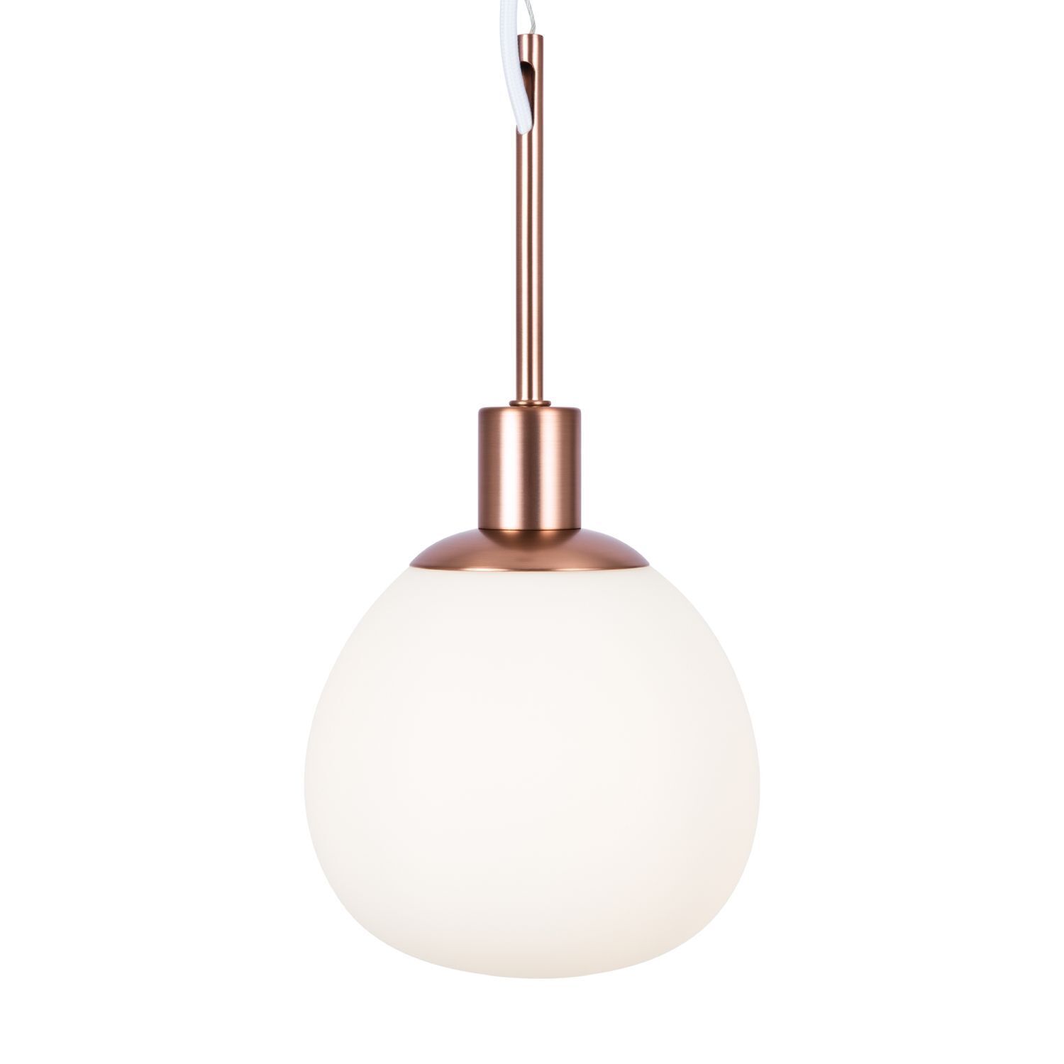 Hängelampe Metall Glas rund D: 15 cm H: max. 153 cm E14