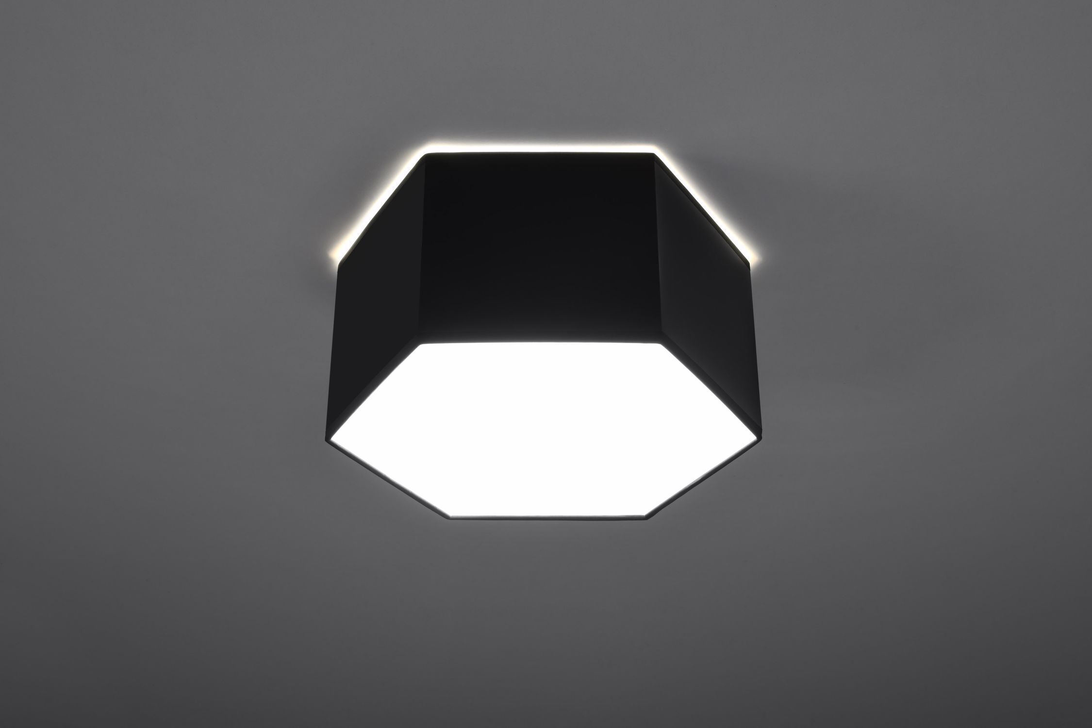 Deckenlampe blendarm Modern flach klein Schwarz 2x E27