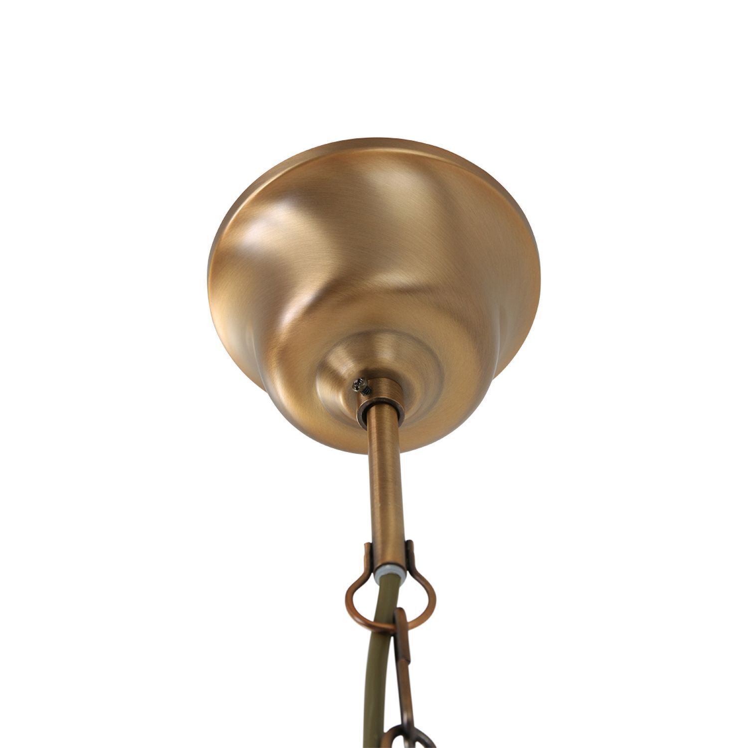 Hängelampe Glas Metall in Bronze B:31 cm E14 stilvoll