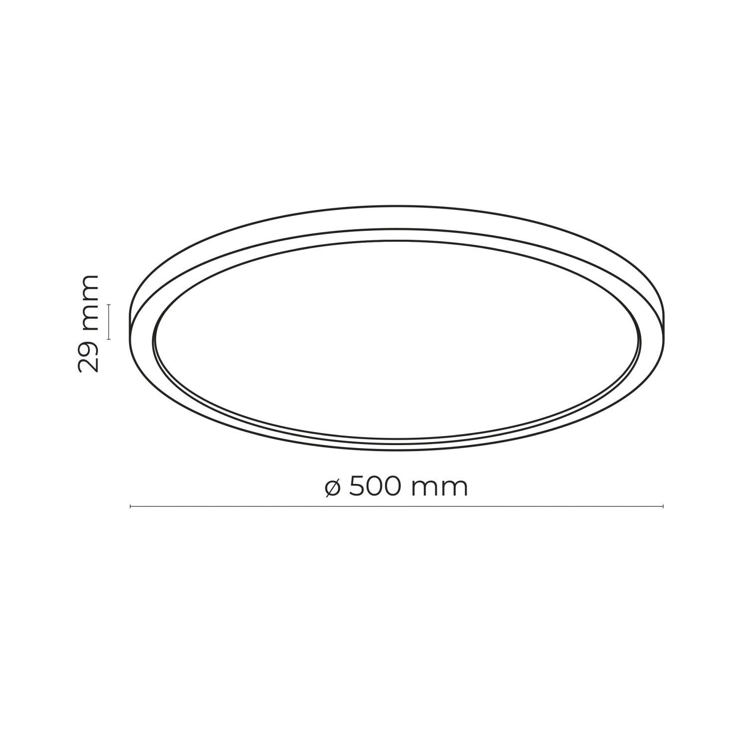 LED Badezimmerlampe Decke Dimmer 3 Lichtmodi IP54 rund Ø50cm