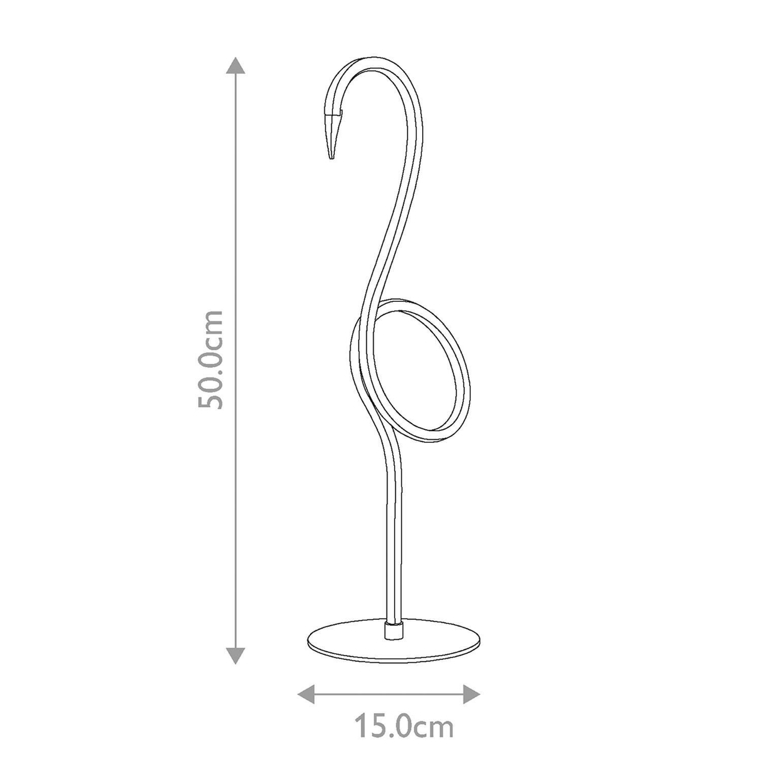 LED Tischleuchte Flamingo 3000 K Metall 50 cm hoch Pink
