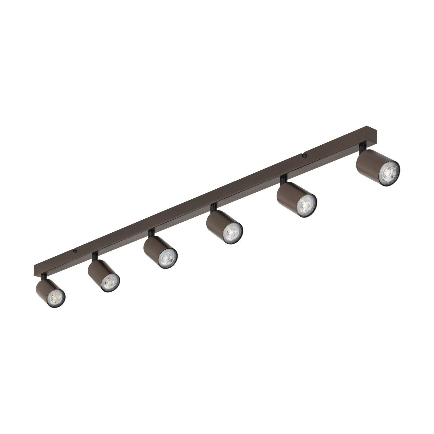 Deckenspot 127 cm lang 6-flammig Metall Braun GU10
