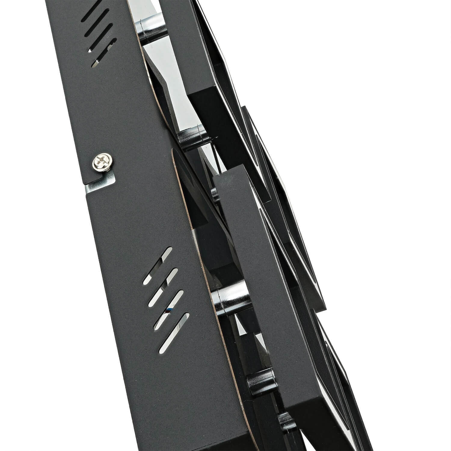 Deckenleuchte LED B: 25 cm Edelstahl in Schwarz Chrom 4200 K