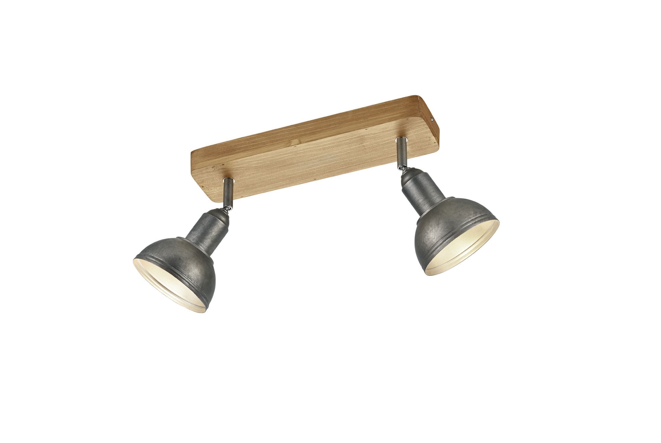 Flexibler Deckenstrahler Holz Metall E14 Nickel Antik Beleuchtung, Lampe, Leuchte