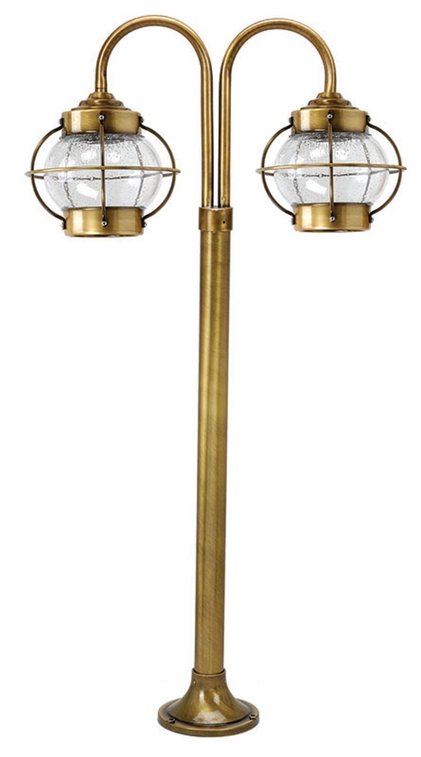Außen Stehlampe Messing Maritim H:85cm Garten