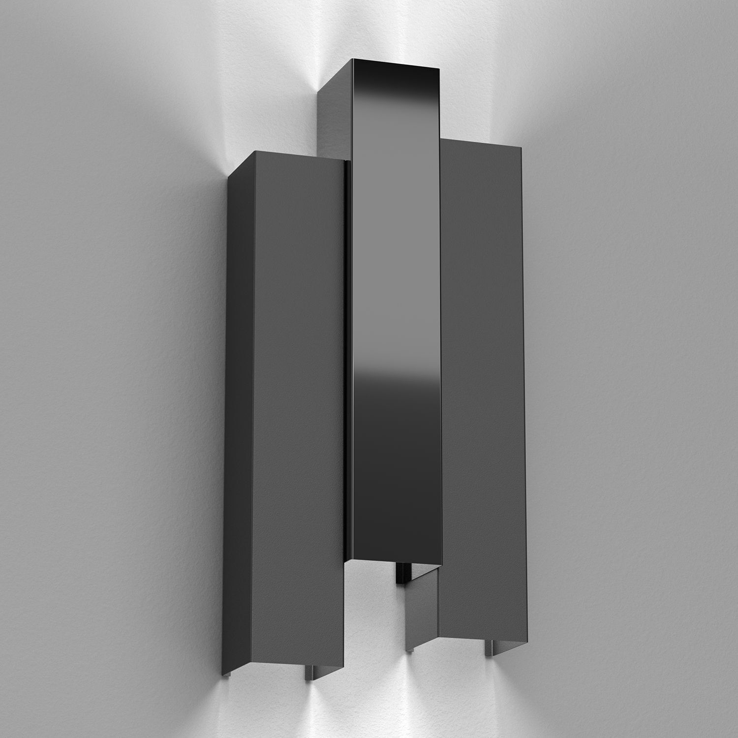 Wandlampe Metall Schwarz H:72 cm GU10 indirektes Licht