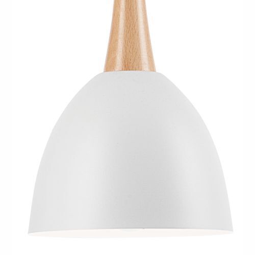 Stylische Pendelleuchte FAELLA Weiß rund Esstisch