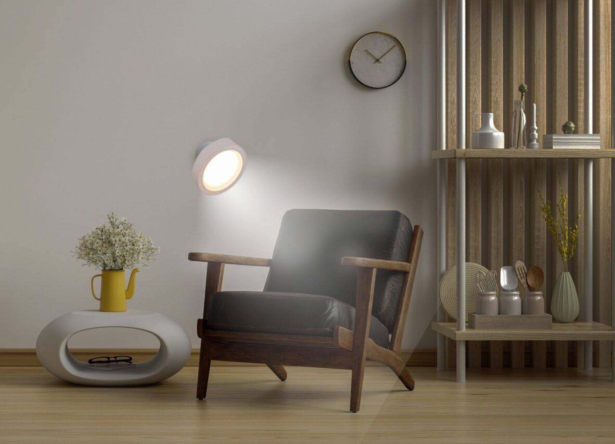 LED Wand Spot Akku Dimmer tragbarer Schirm 3000 K Weiß Moebel, Stuhl, Innenarchitektur, Lampe, Sessel