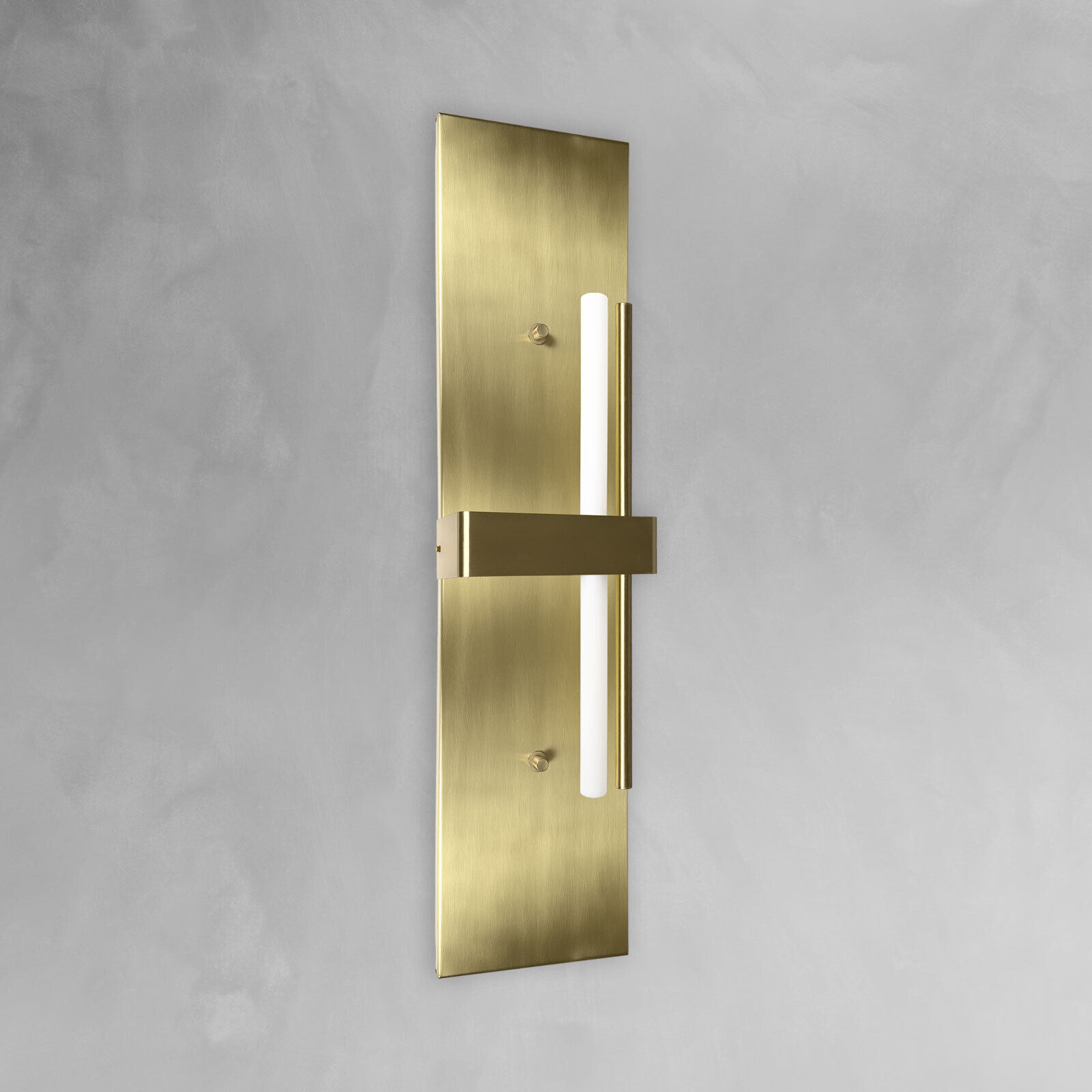Wandlampe Messing H: 80 cm groß massiv in Bronze hell für S14d