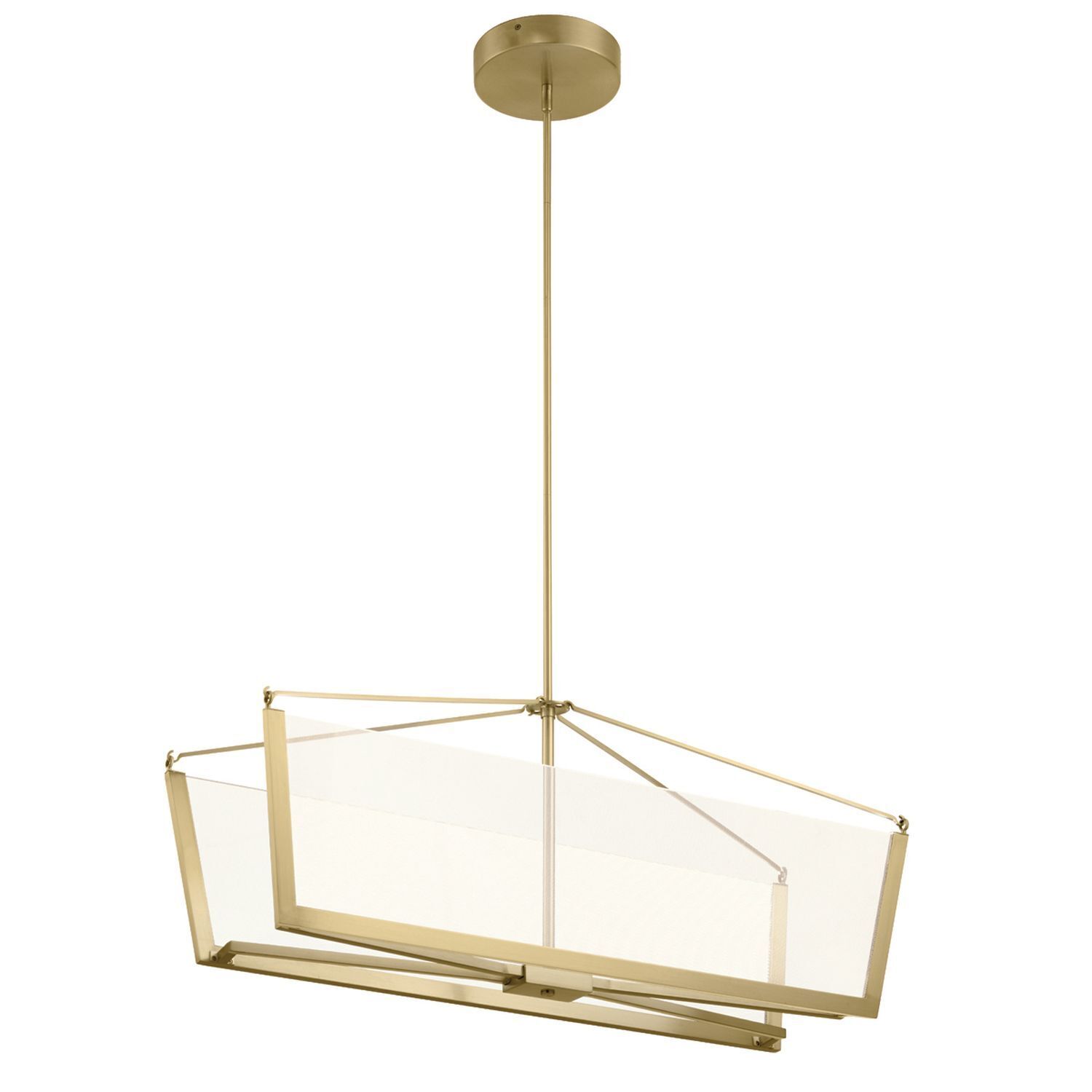 Hängelampe LED in Creme Gold B: 96,7 cm Modern Design