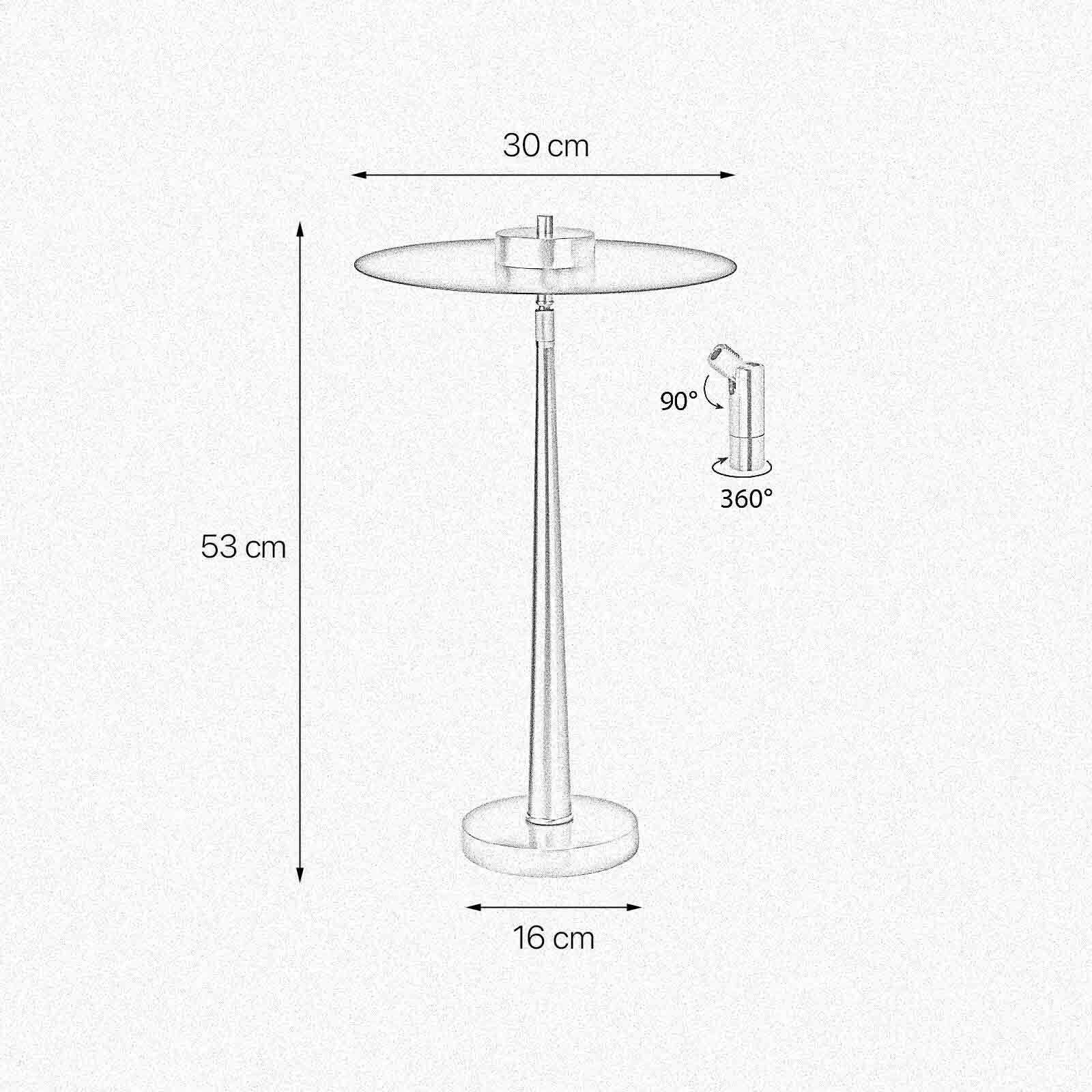 LED Tischleuchte Messing Eisen H: 53 cm 2700 K Modern