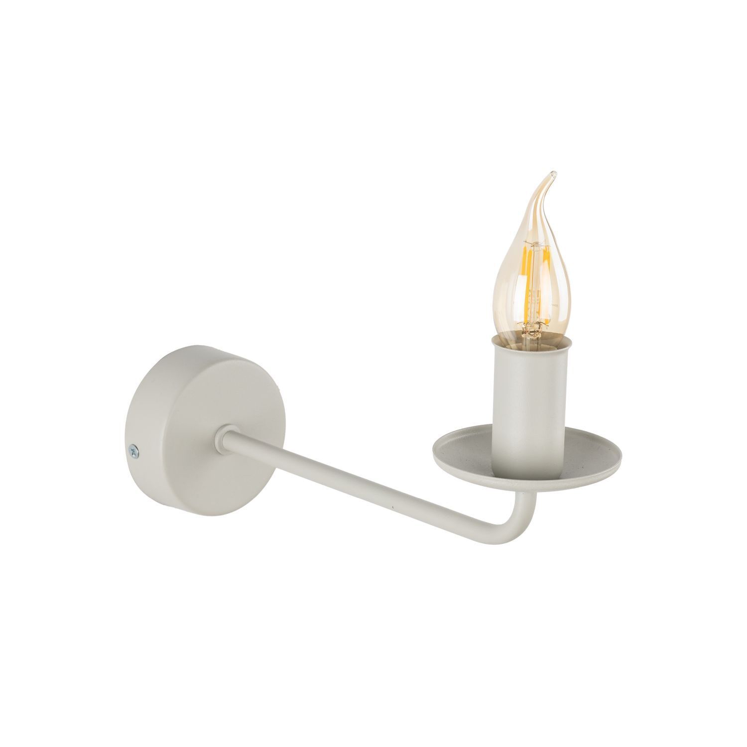 Wandlampe Rustikal Metall Beige H: 23 cm klein für E14