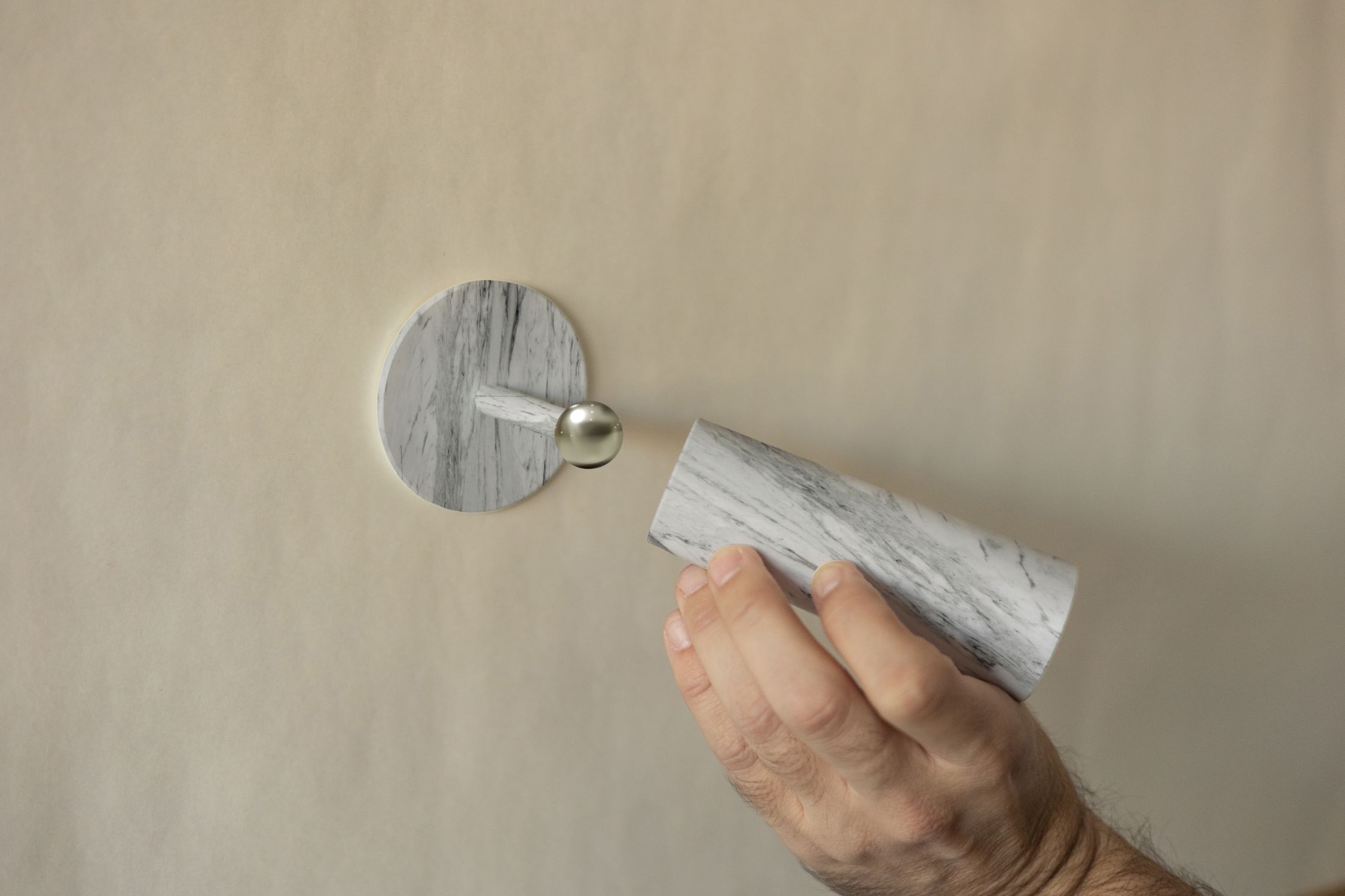 LED Akku Wandspot dimmbar flexibel Schalter 3000 K Kleiderhaken, Rocca-Griff?, Marble, Zierknauf, Möbelbeschlag