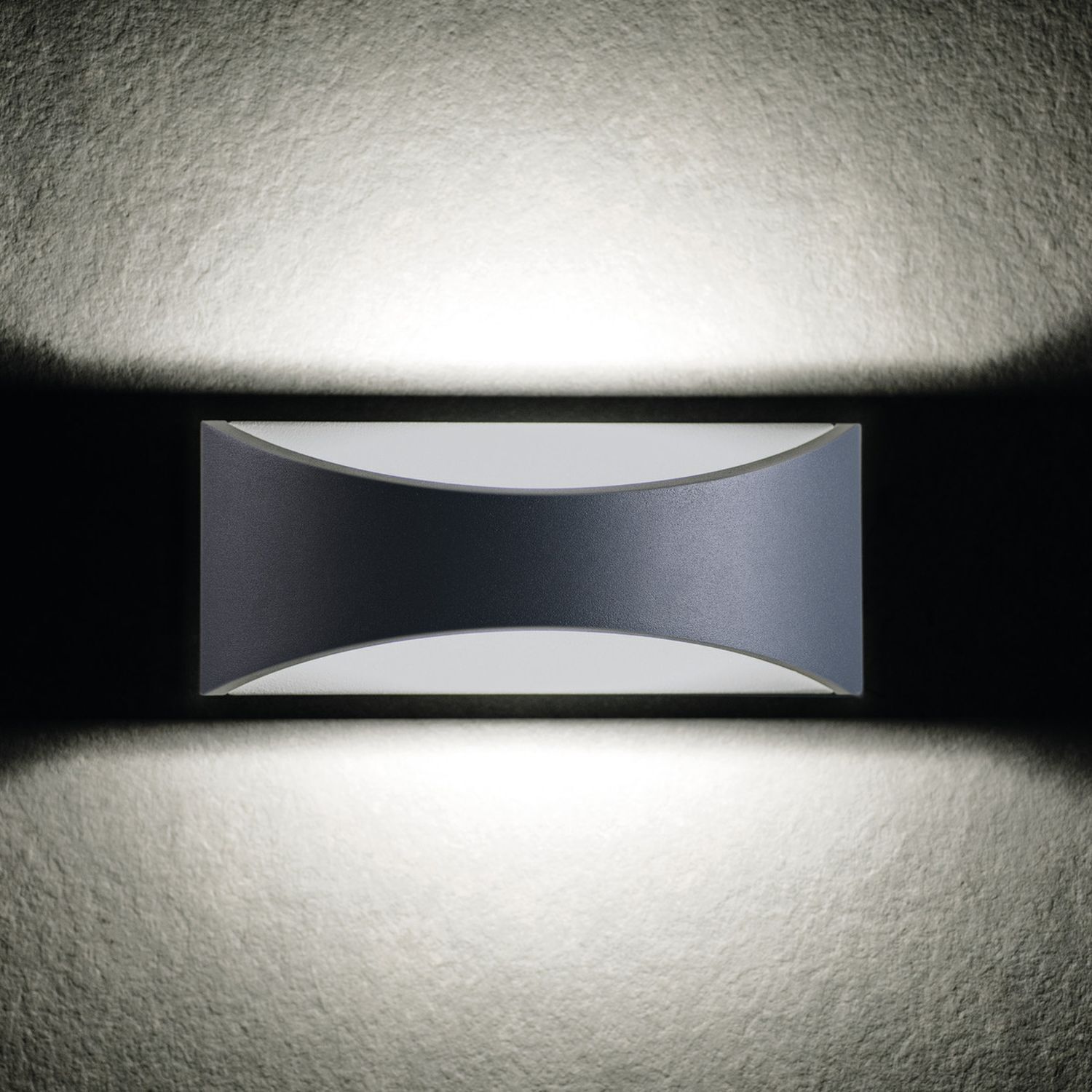 LED Wandlampe Außen Aluminium IP54 Schwarz Up Down