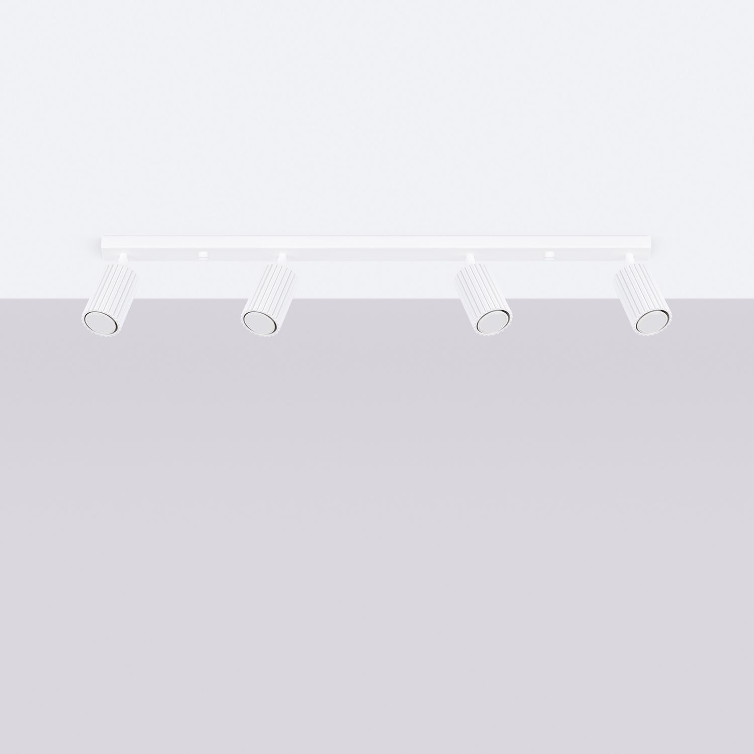 Deckenstrahler Weiß 4-flammig GU10 81 cm lang schwenkbar