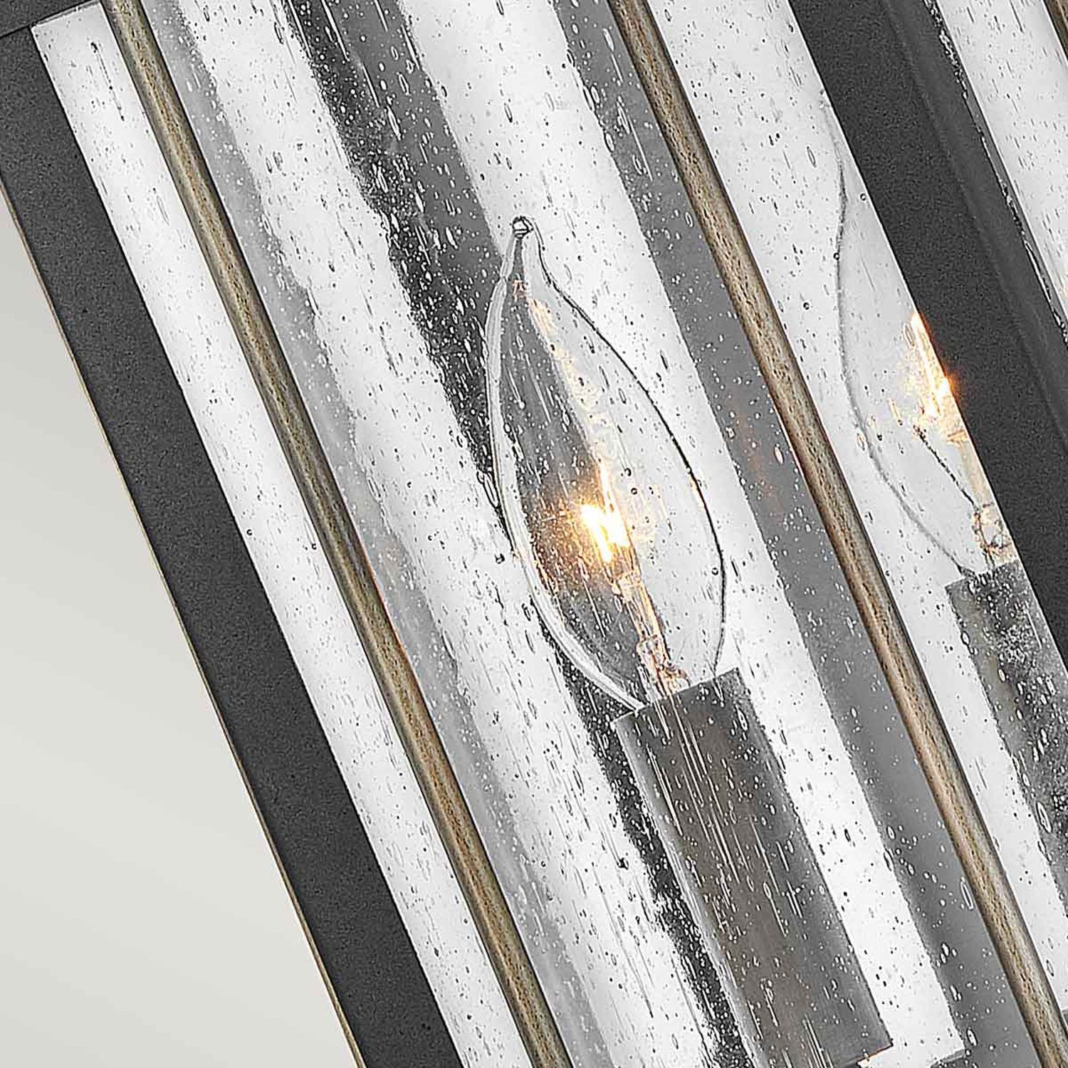 Außenleuchte Wand Aluminium Glas IP44 47 cm hoch Vintage