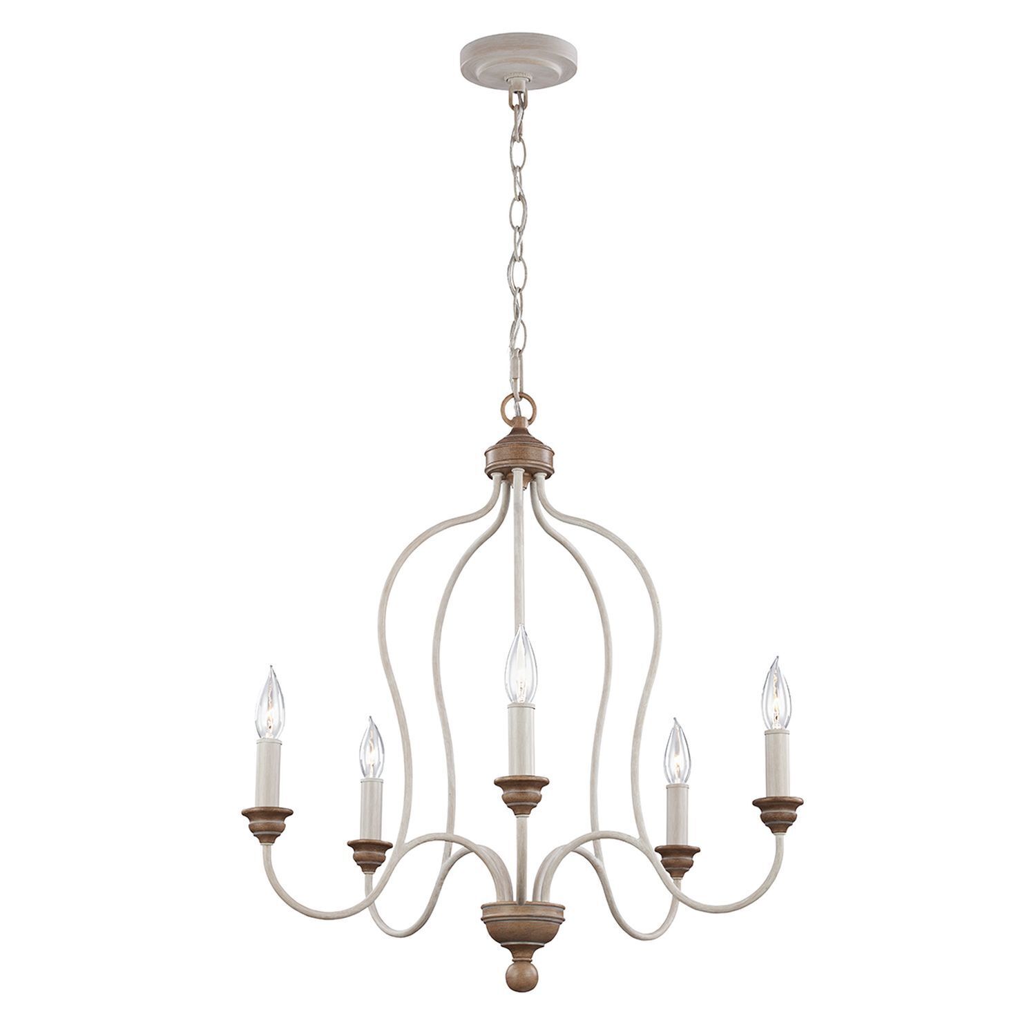 Kronleuchter CANDELA 8 Shabby 5xE14 kürzbar Lampe