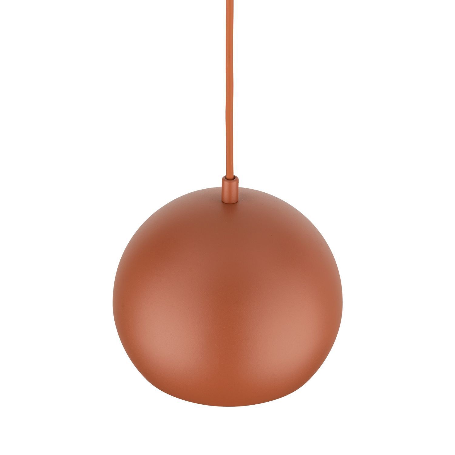 Pendelleuchte Metall Rot Ø 17 cm rund E27 Kugel Schirm