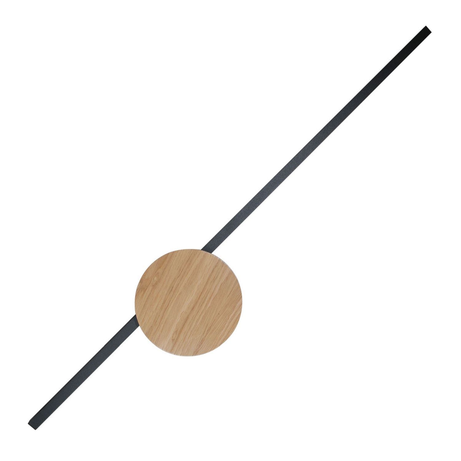 Indirekte Wandlampe LED Schwarz Natur Metall Holz 3000 K