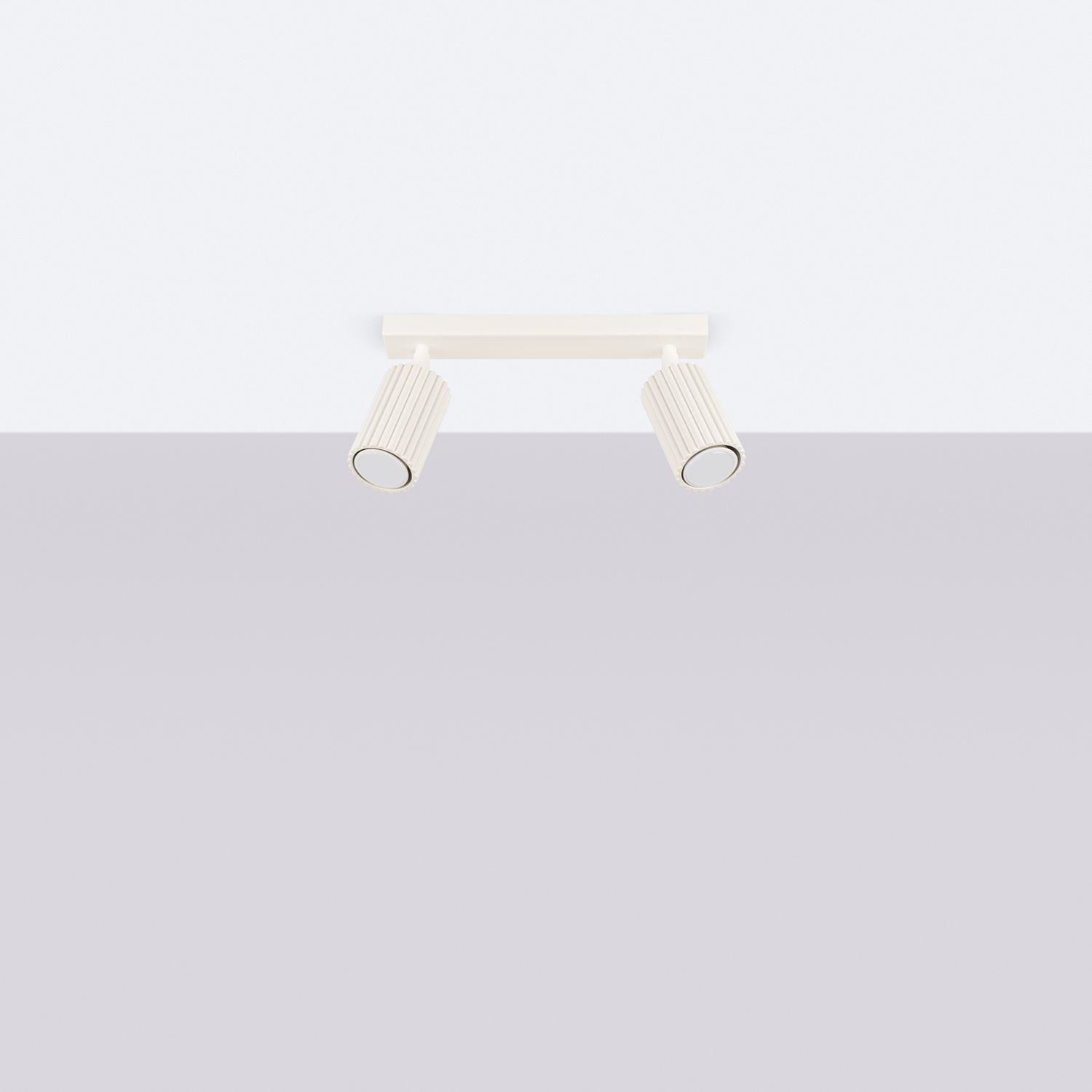 Deckenstrahler Creme flexibel GU10 2 flammig L:30 cm Deckenleuchte, Leuchte