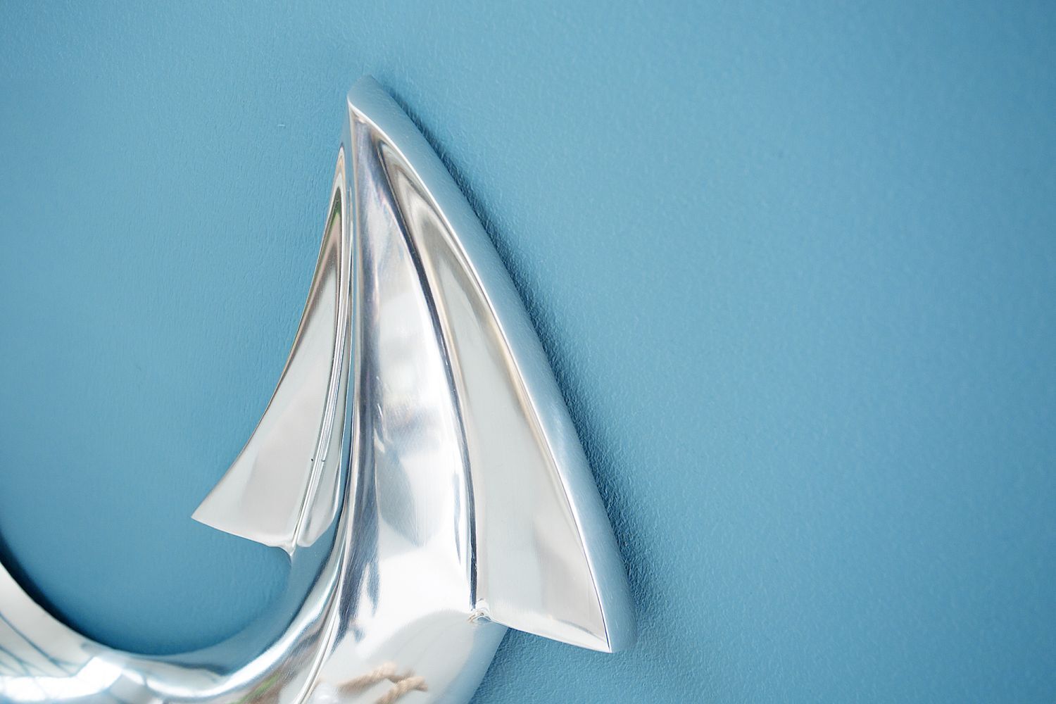 Wandskulptur Aluminium 47 cm in Silber Anker Wandskulptur Aluminium 47 cm in Silber Anker