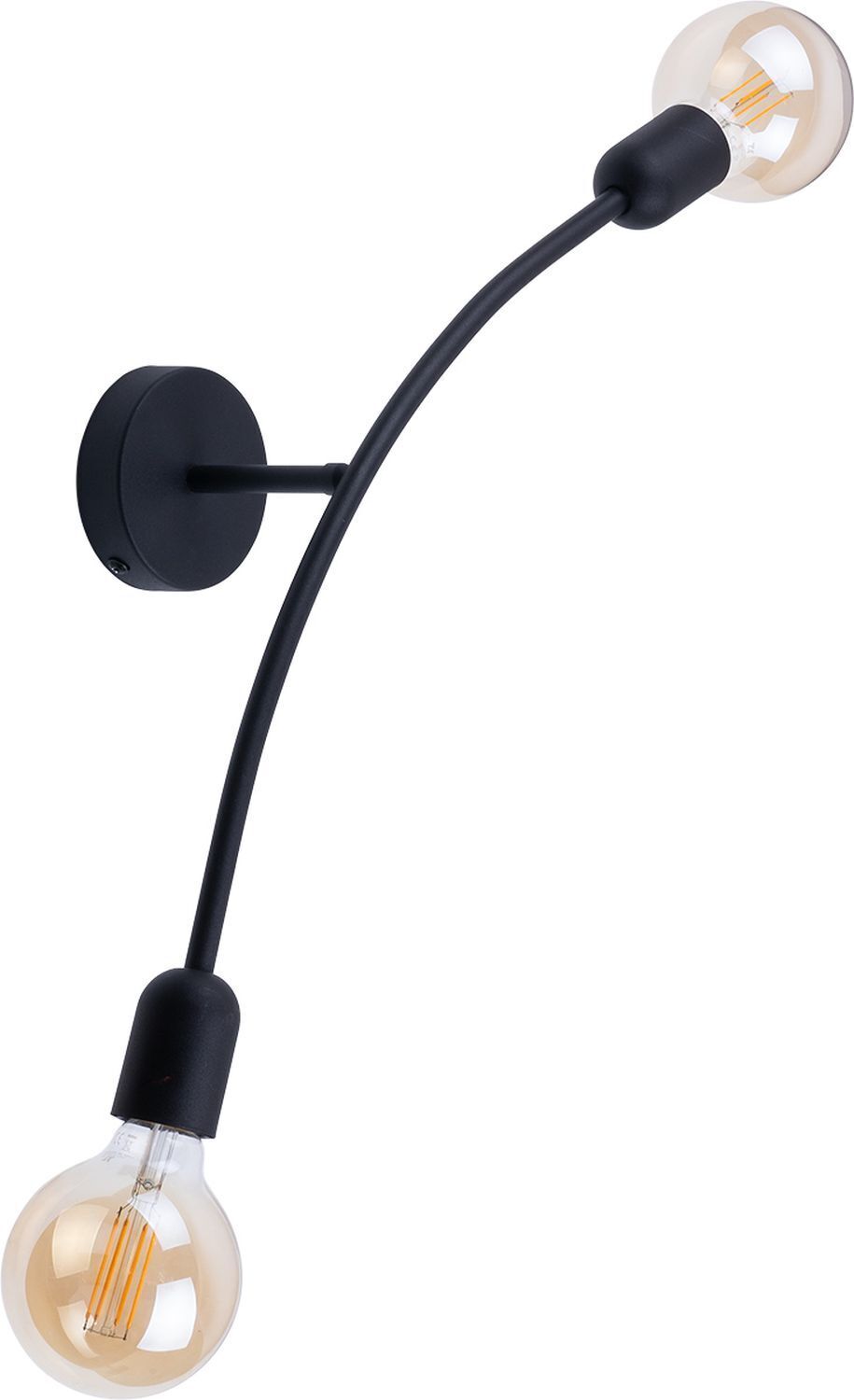 Retro Wandleuchte NOKO Schwarz Flur Treppe Lampe