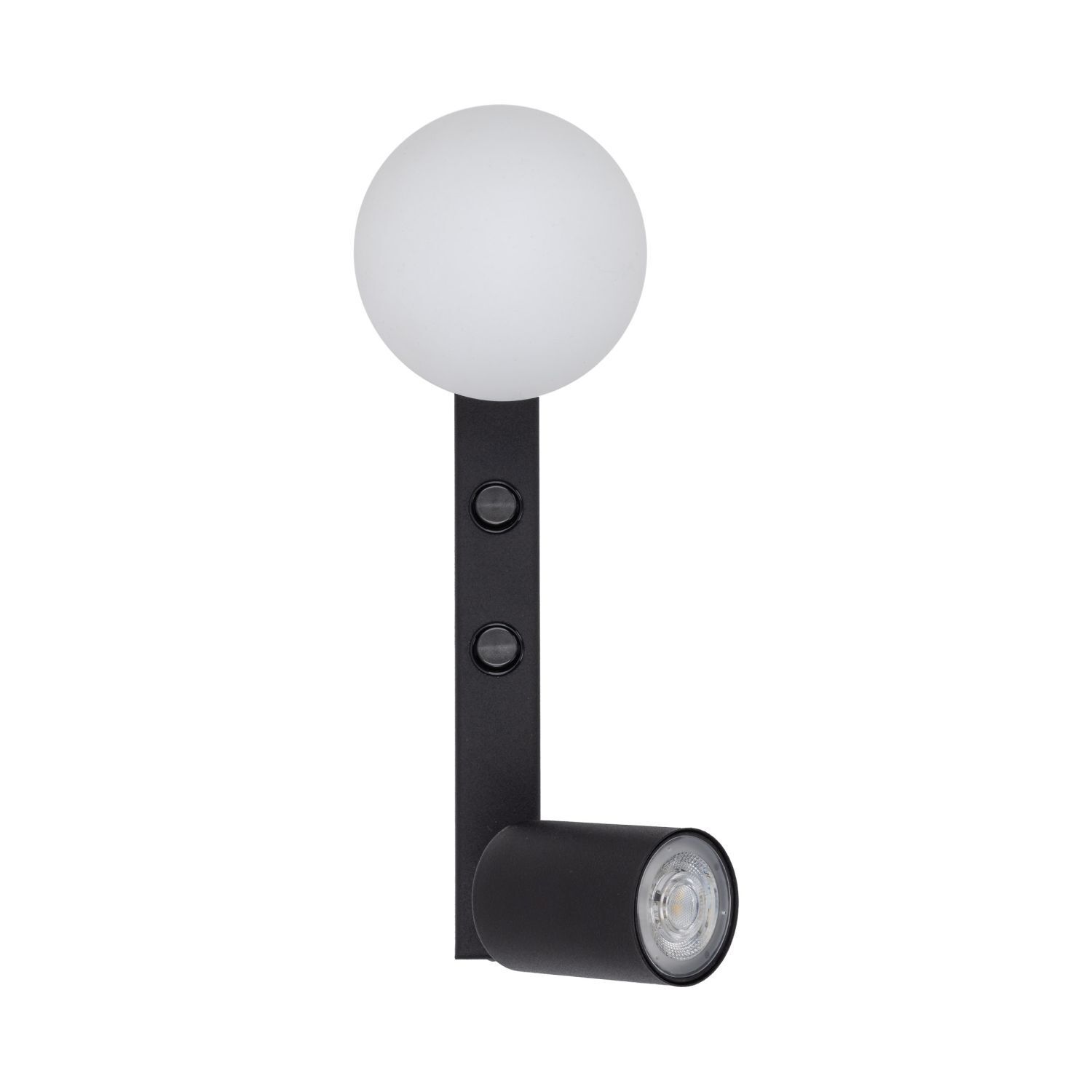 Spot Wandleuchte mit Schalter H: 35 cm GU10 + G9 Glas Metall