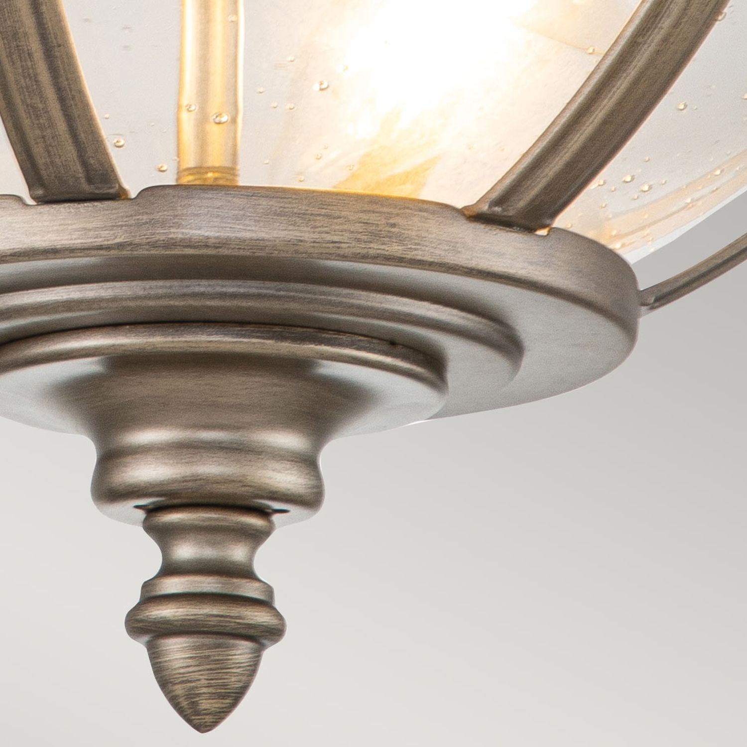 Außenlampe Decke rund B: 30,5 cm 3x E14 IP44 Vintage lampe, decke, leuchte, metallisch, öl-schwarz