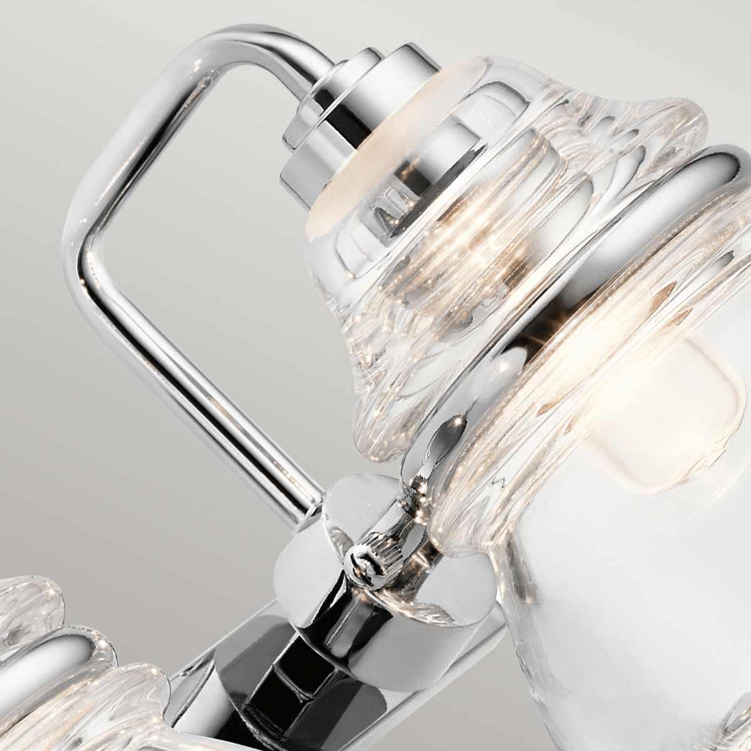 Badezimmerleuchte LED G9 IP44 B: 33,6 cm Metall Glas in Chrom