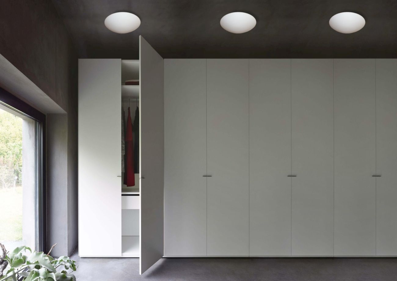 Deckenleuchte E27 mit Glasschirm Mattweiß
