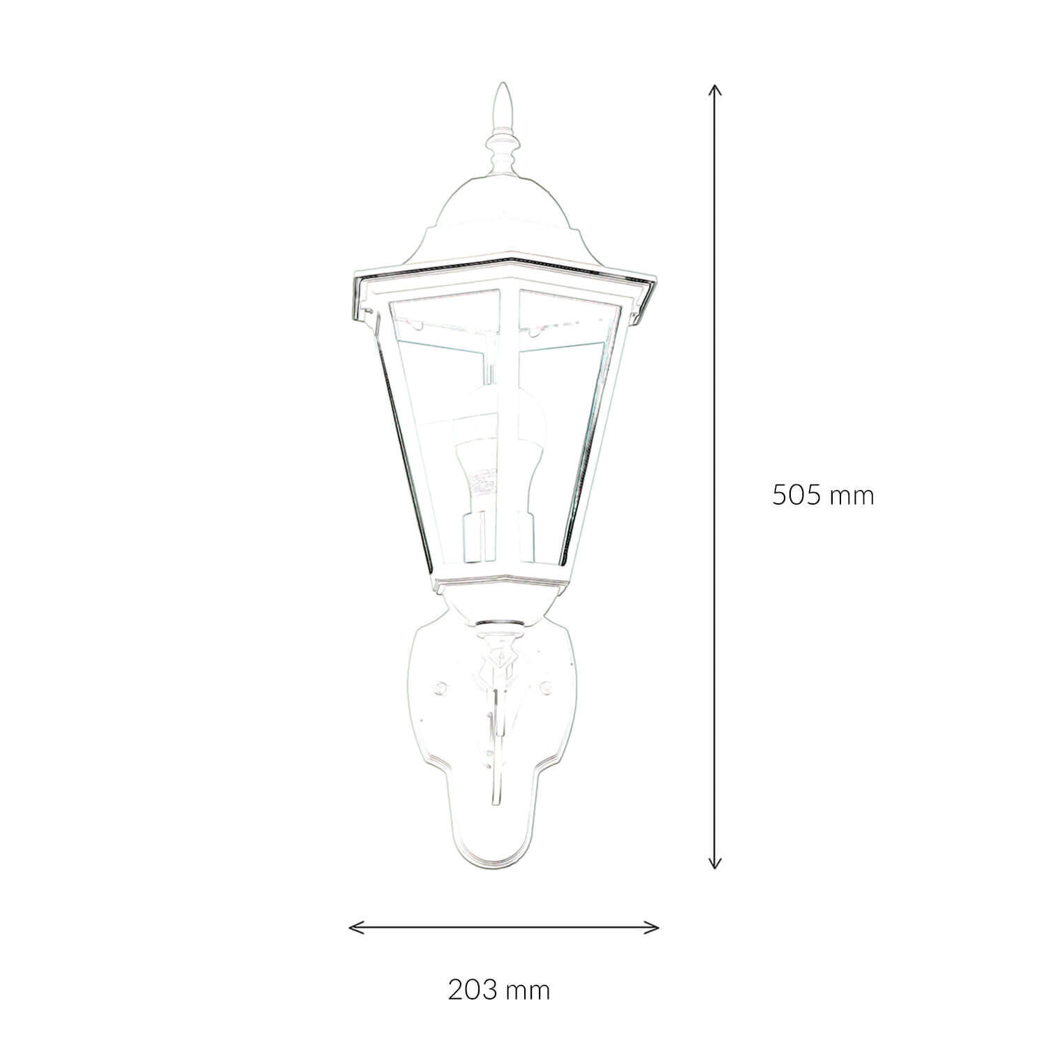 Wandleuchte für Außen Schwarz Kupfer BRISTOL II IP44 E27 Lampe
