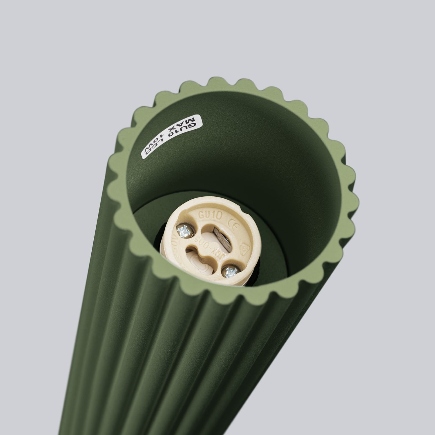 Aufbauspot GU10 Ø 6,5 cm H: 60 cm Aufputz Grün Modern