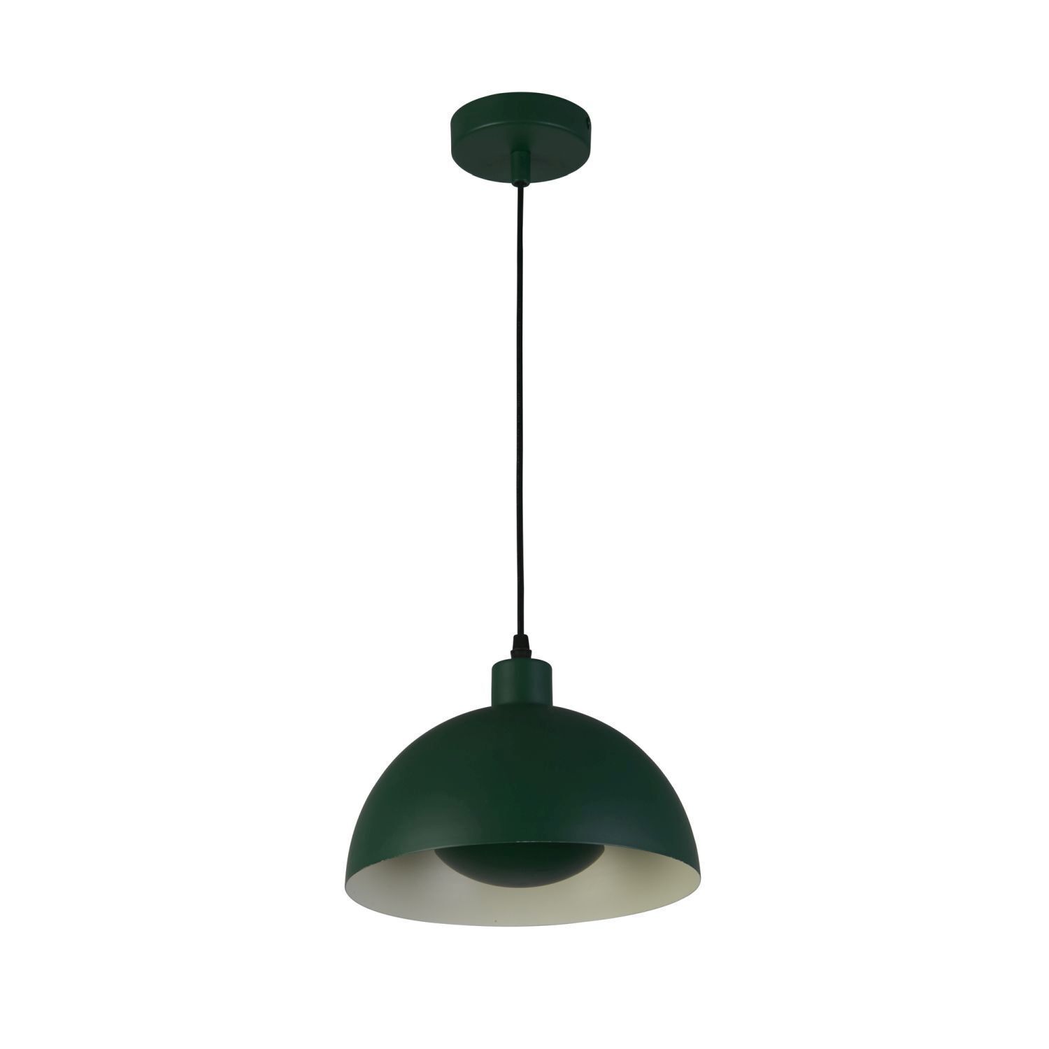 Pendelleuchte Loft E27 Ø25 cm rund Metallschirm in Grün