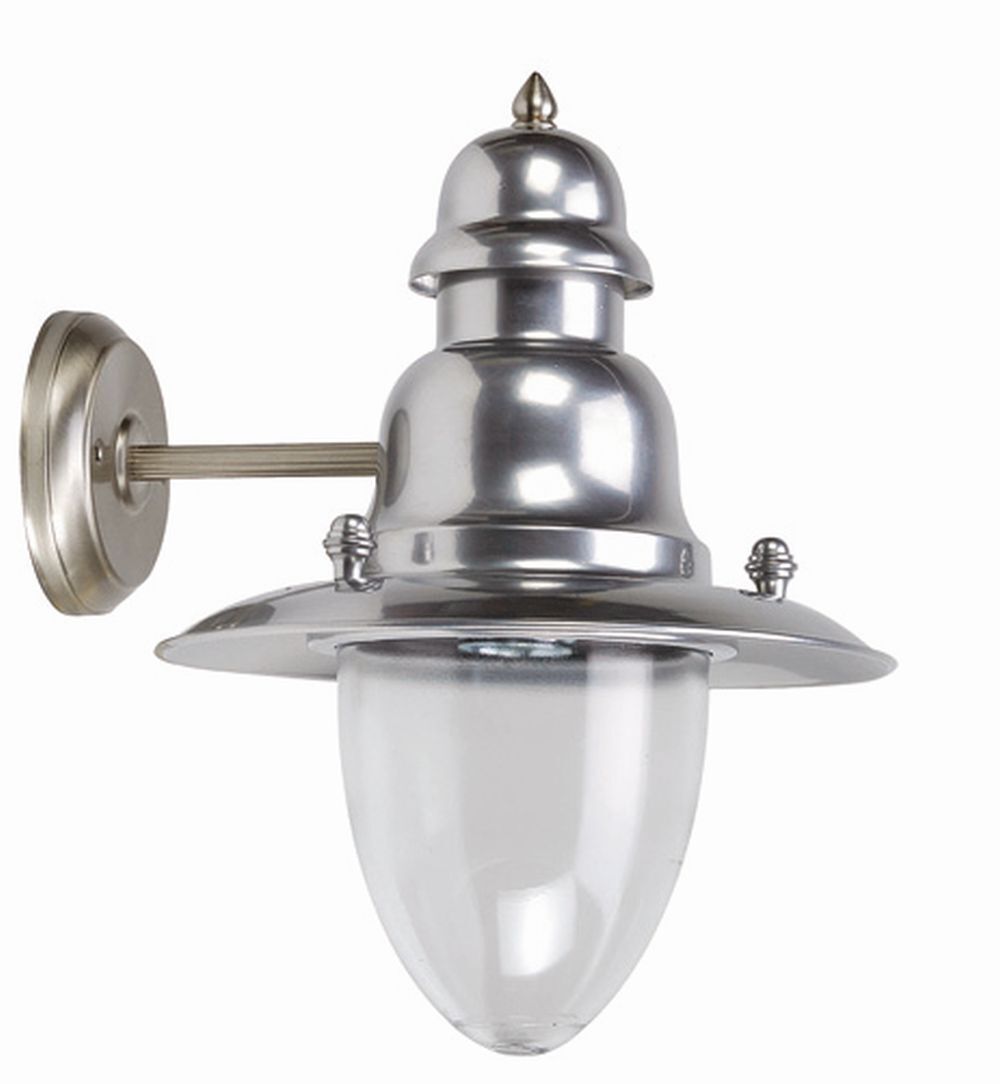 Maritime Wandleuchte außen IP43 in Nickel matt E27
