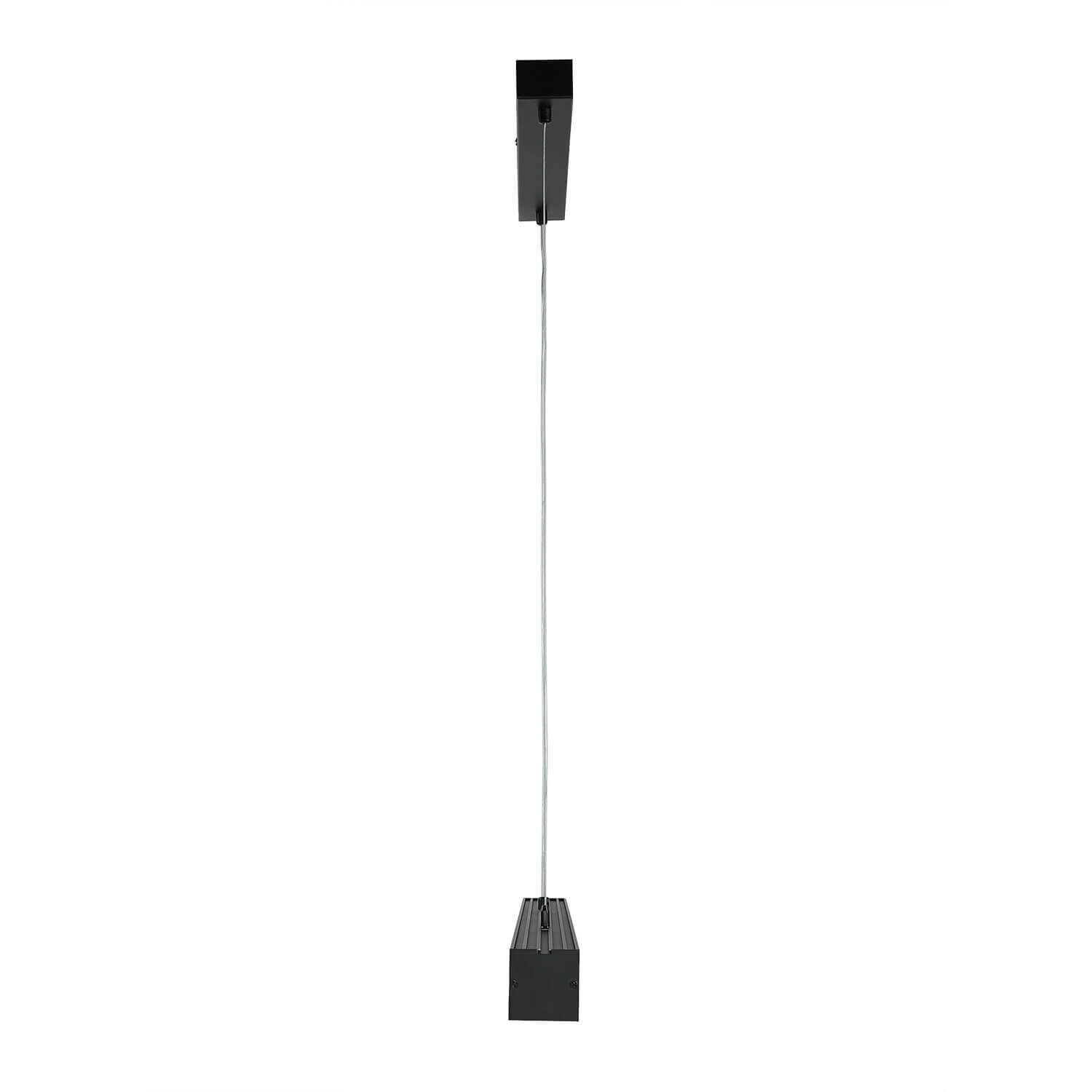 LED Hängelampe Schwarz Metall dimmbar L: 100 cm Modern Stehlampe, Wandleuchte, Metall, Schwarz, Leuchtenstativ