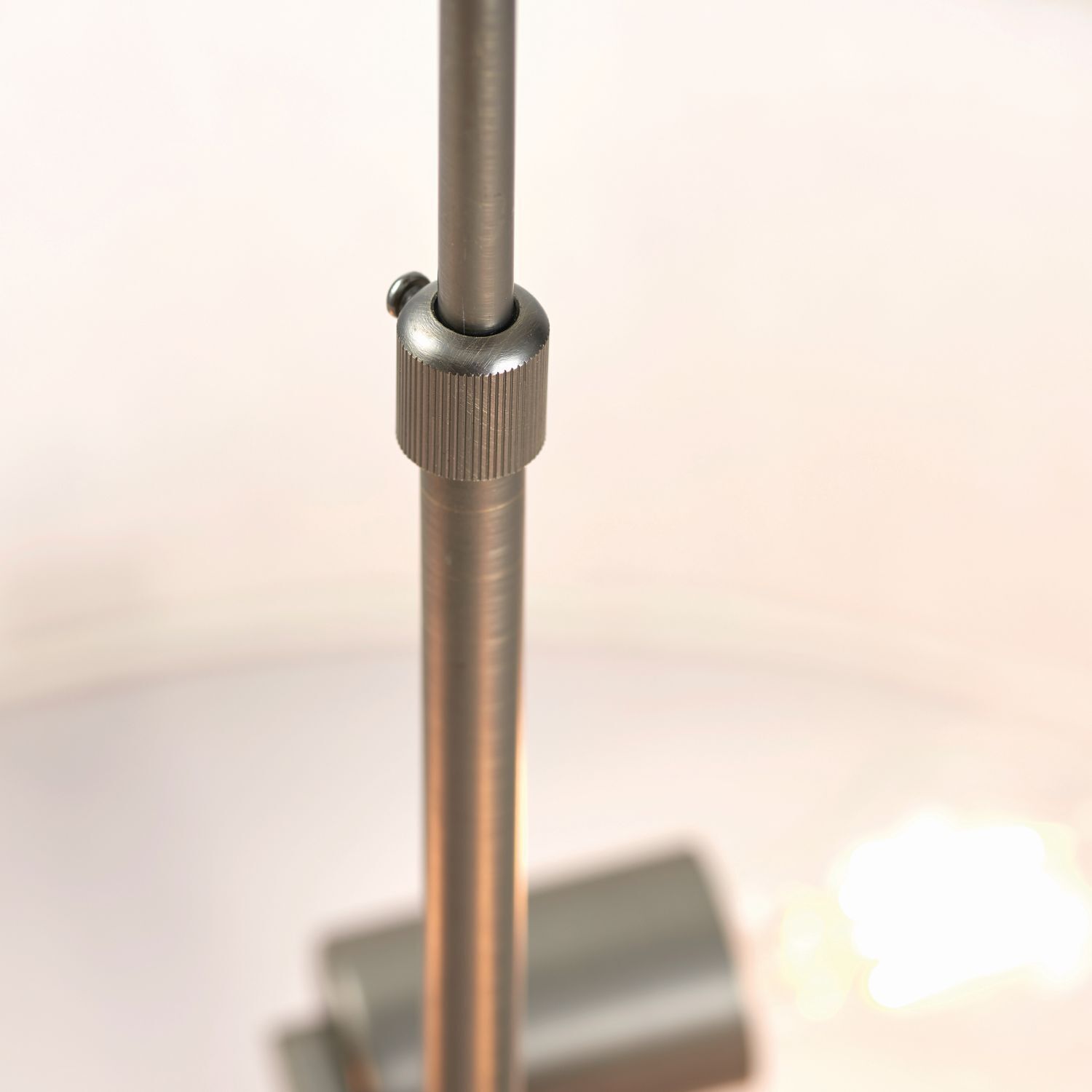 Deckenlampe rund Stoff Metall Ø 56 cm höhenverstellbar 3x E27